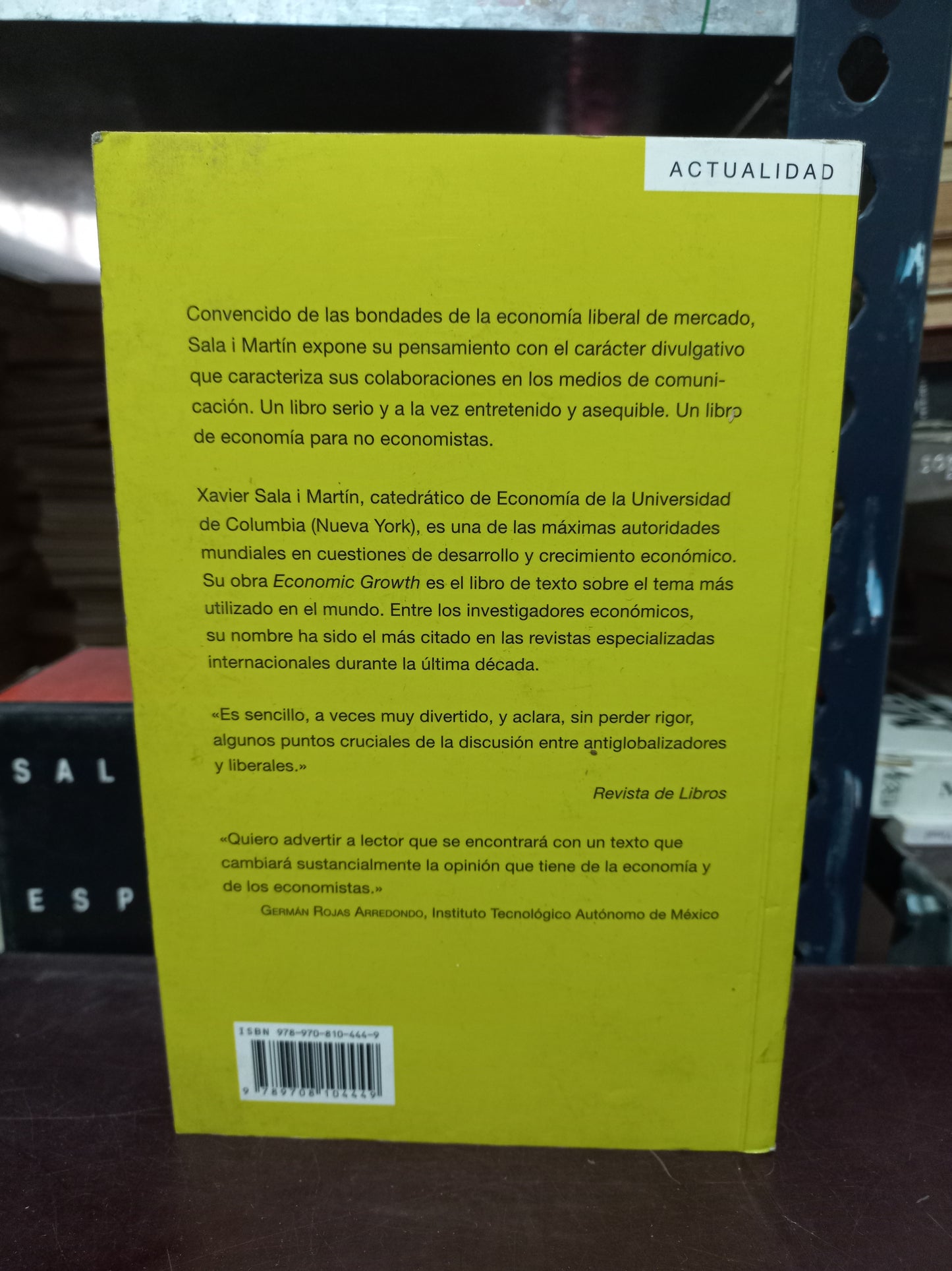 ECONOMIA LIBERAL PARA NO ECONOMISTAS Y NO LIBERALES POR XAVIER SALA I MARTIN USADO HISTORIA LITERARIO 305