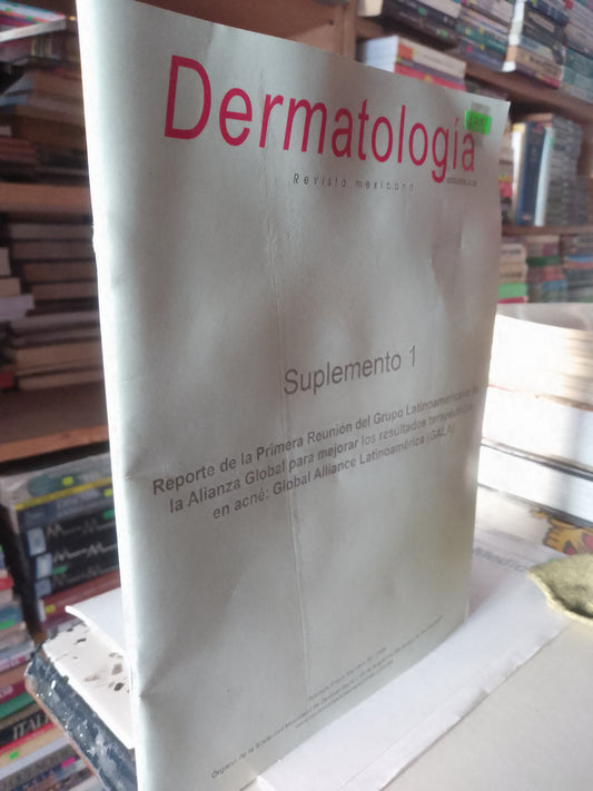 DERMATOLOGÍA REVISTA MEXICANA SUPLEMENTO 1 USADO MEDICINA LITERARIO 207