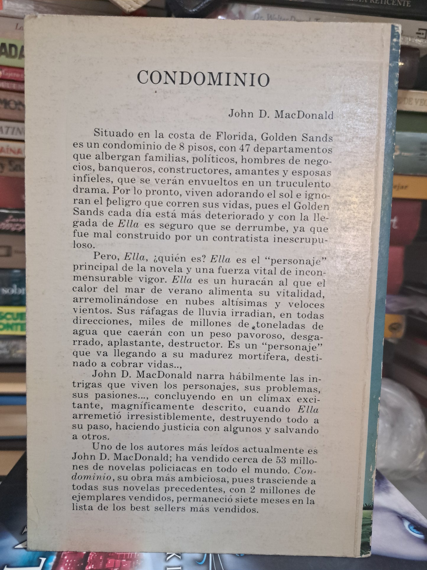 CONDOMINIO JOHN D.MACDONALD USADO NOVELA JUÁREZ