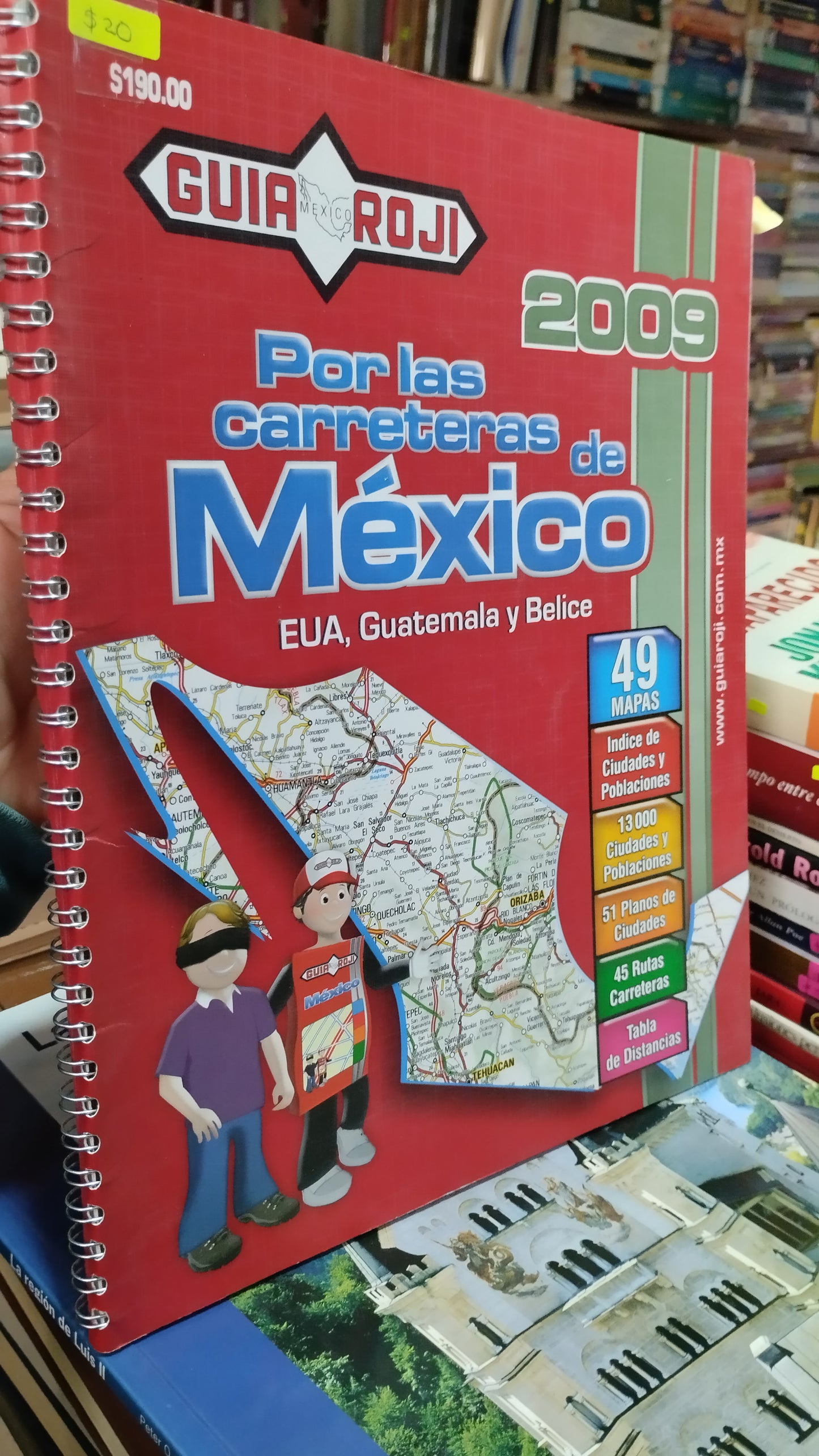 POR LAS CARRETERAS DE MEXICO EUA GUATEMALA Y BELICE LIBRO USADO GEOGRAFÍA ALDAMA