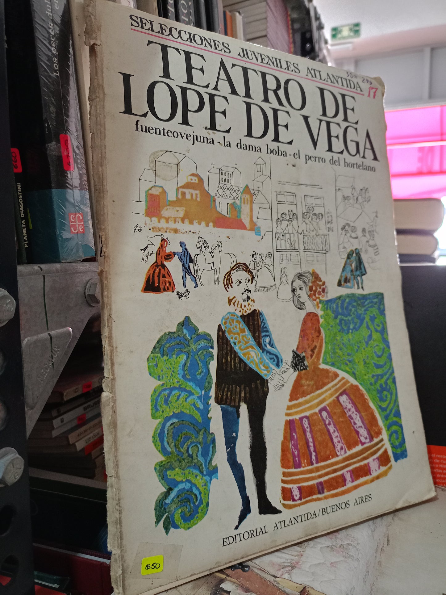 TEATRO DE LOPE DE VEGA FUENTEOVEJUNA LA DAMABOLA EL PERRO DEL HORTELANO USADO NOVELA LITERARIA 305