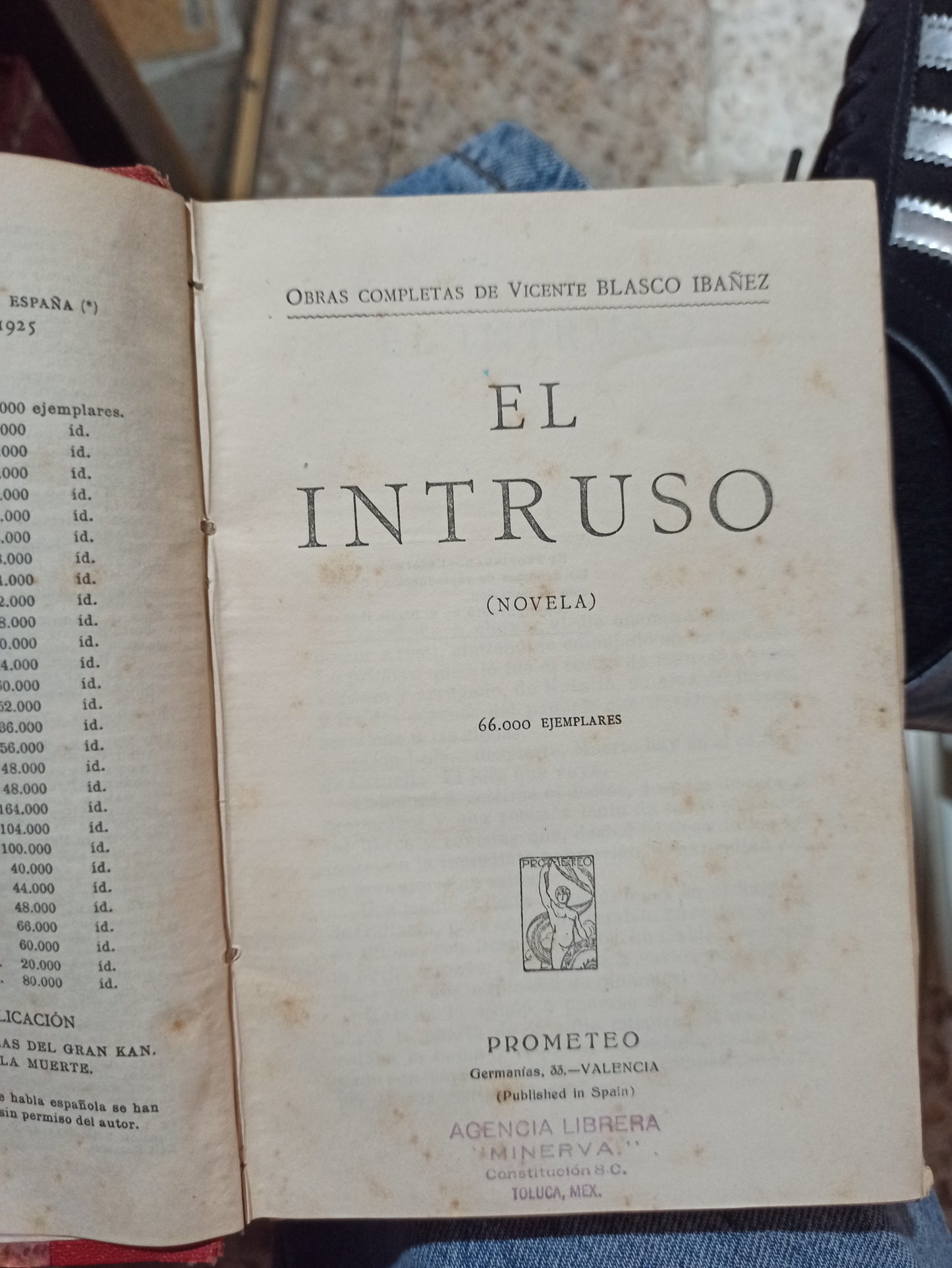 EL INTRUSO POR VICENTE BLASCO IBAÑEZ USADO ANTIGUOS ALDAMA
