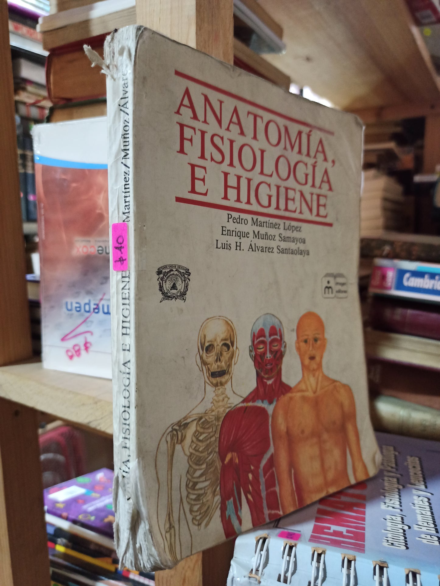 ANATOMIA FISIOLOGIA E HIGIENE POR PEDRO MARTINEZ LOPEZ Y OTROS USADO SALUD ALDAMA