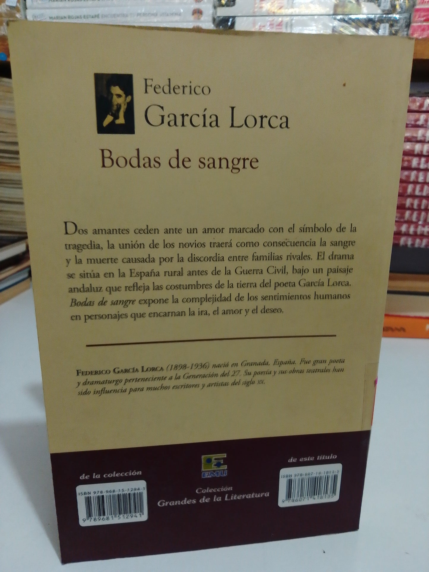 BODAS DE SANGRE POR FEDERICO GARCÍA LORCA USADO NOVELAS JUAREZ