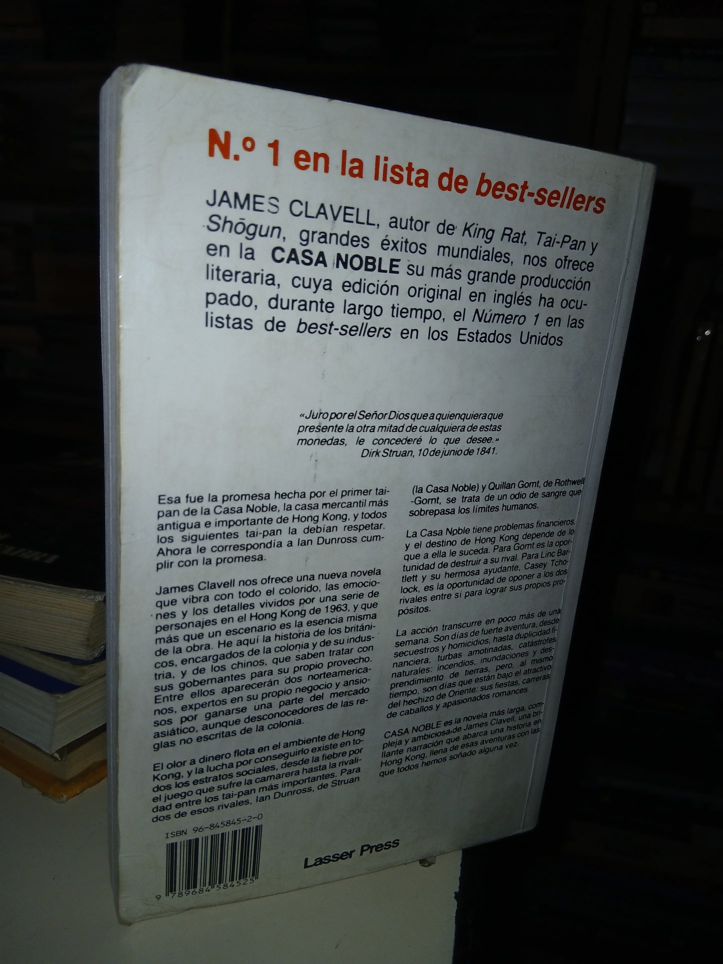 CASA NOBLE TOMOS I Y II POR JAMES CLAVELL USADO NOVELA LITERARIO 207