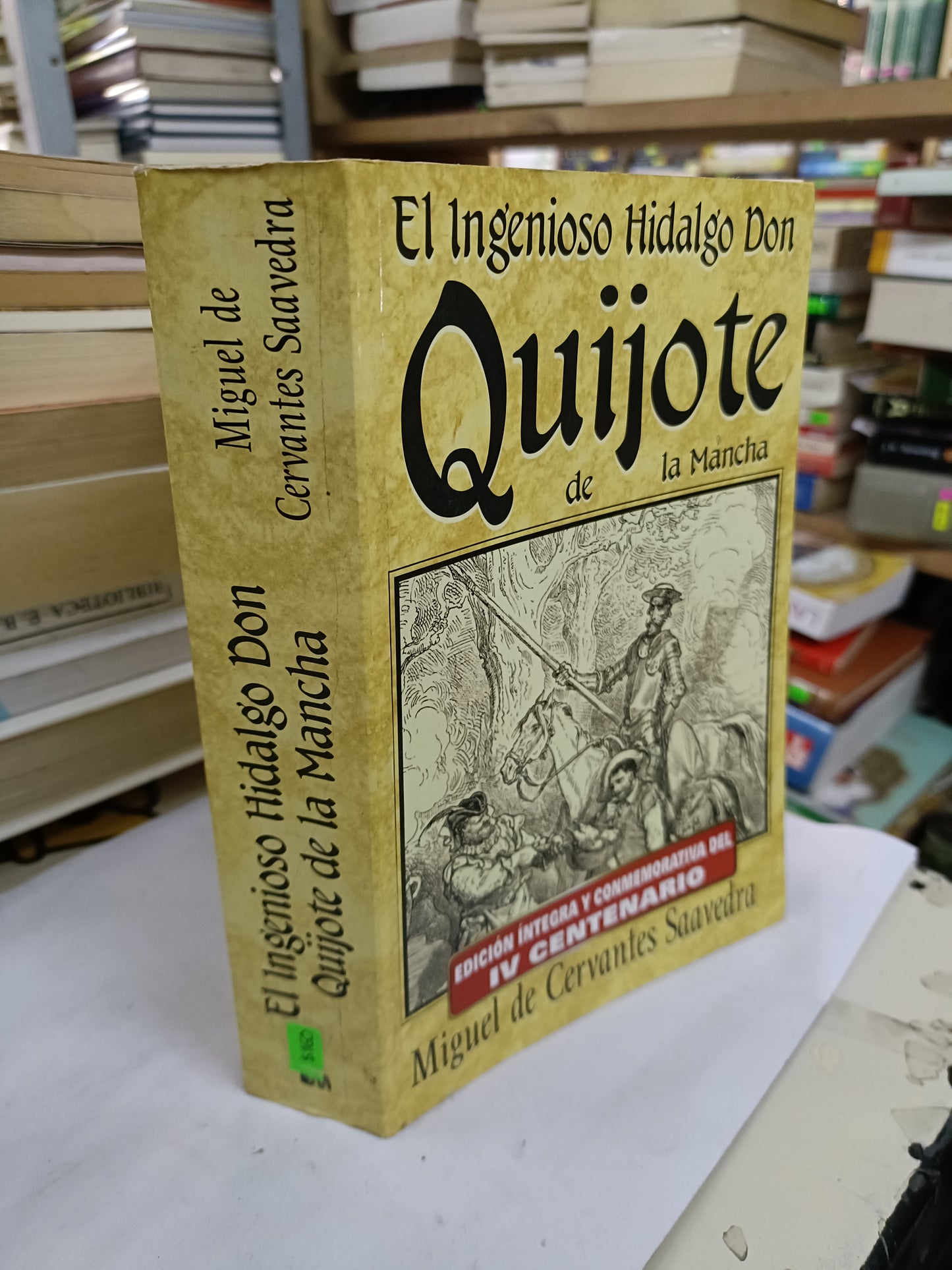EL INGENIOSO HIDALGO DON QUIJOTE DE LA MANCHA POR MIGUEL DE CERVANTES USADO NOVELA LITERARIO 207