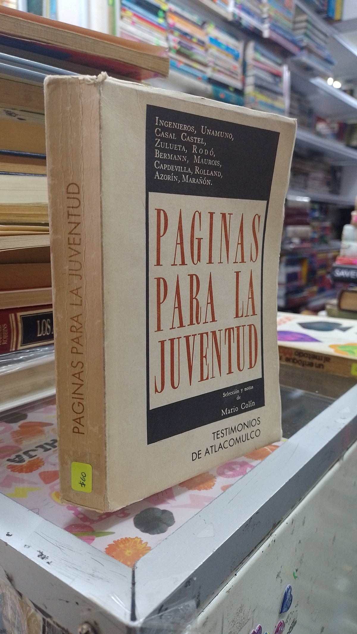 PAGINAS PARA LA JUVENTUD POR MARIO COLIN USADO NOVELA INSTITUTO LITERATIO 207