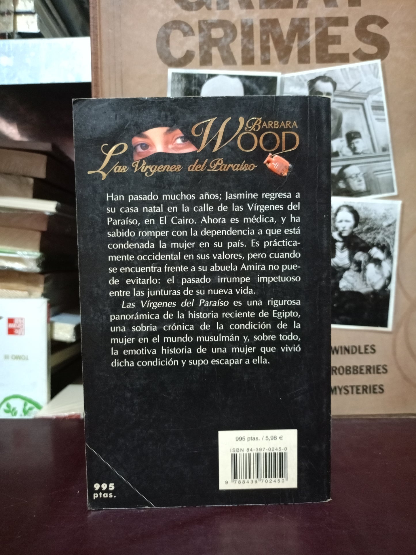LAS VIRGENES DEL PARAISO BARBARA WOOD USADO NOVELA LITERARIO 305