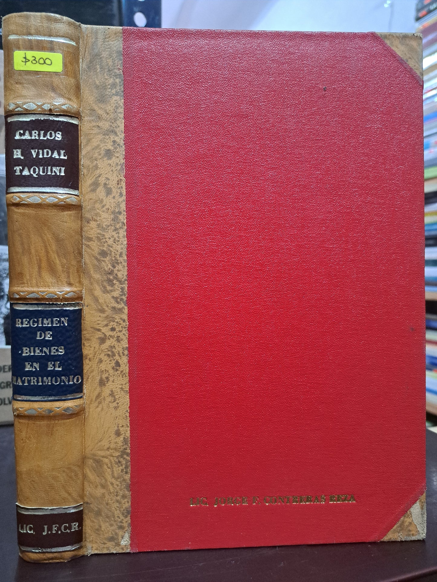 RÉGIMEN DE BIENES EN EL MATRIMONIO CARLOS H. VIDAL TAQUINI USADO DERECHO LITERARIO 305