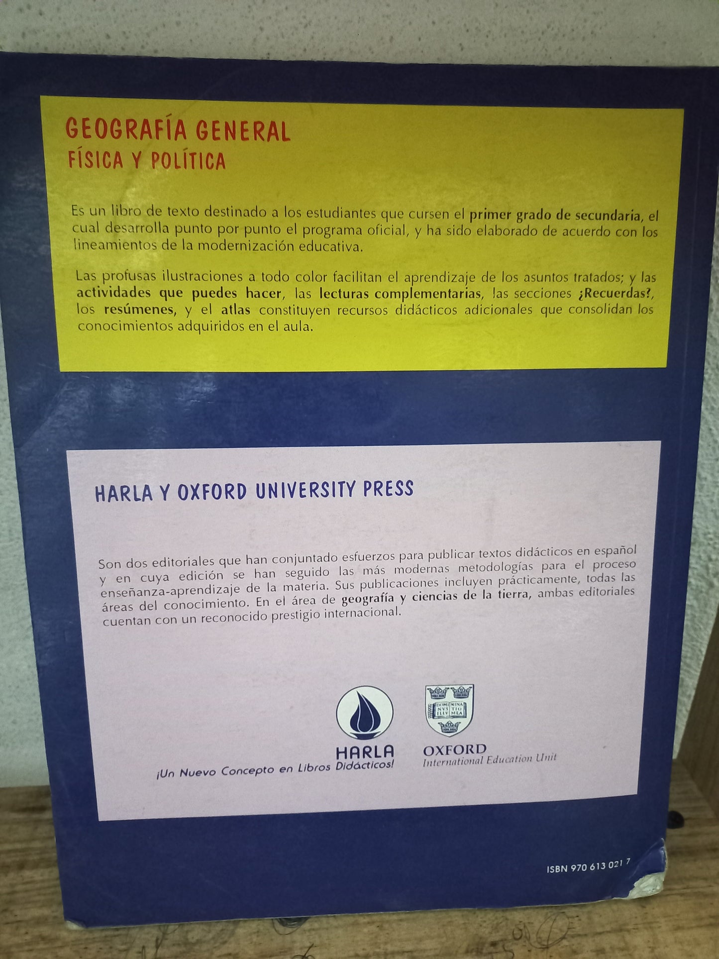 GEOGRAFÍA GENERAL FÍSICA Y POLÍTICA POR MIGUEL ÁNGEL FLORES PALMA Y MANUEL MARTÍNEZ SALAZAR USADO GEOGRAFÍA LITERARIO 305