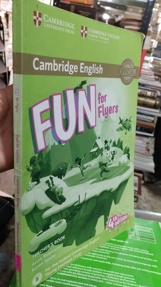 FUN FOR FLYERS FOURTH EDITION TEACHERD BOOK ROBINSON AND SAXBY LIBRO USADO IDIOMAS ALDAMA