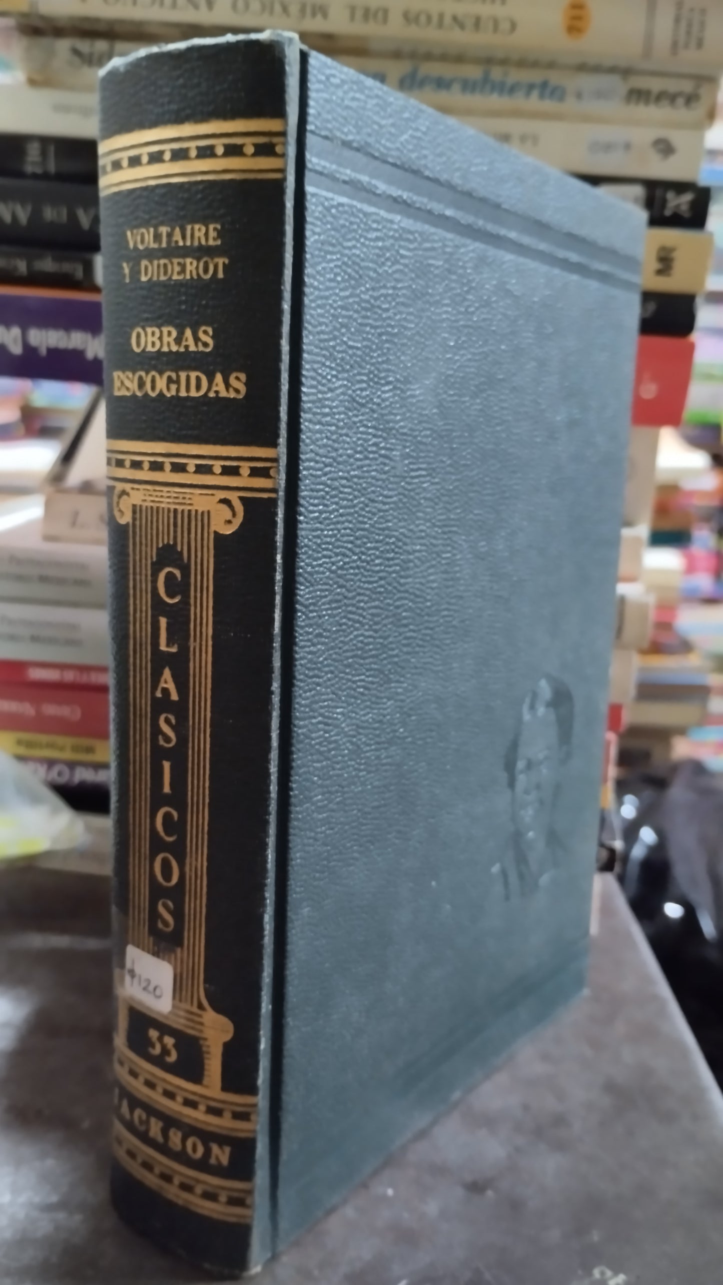 OBRAS ESCOGIDAS POR VOLTAIRE Y DIDEROT LIBRO USADO NOVELAS ALDAMA