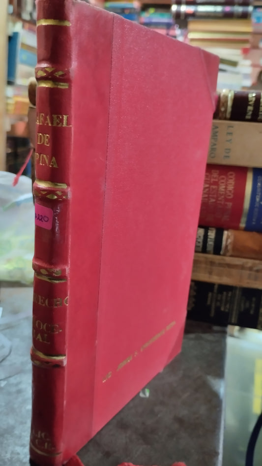 DERECHO PROCESAL POR RAFAEL DE PINA LIBRO USADO DERECHO ALDAMA