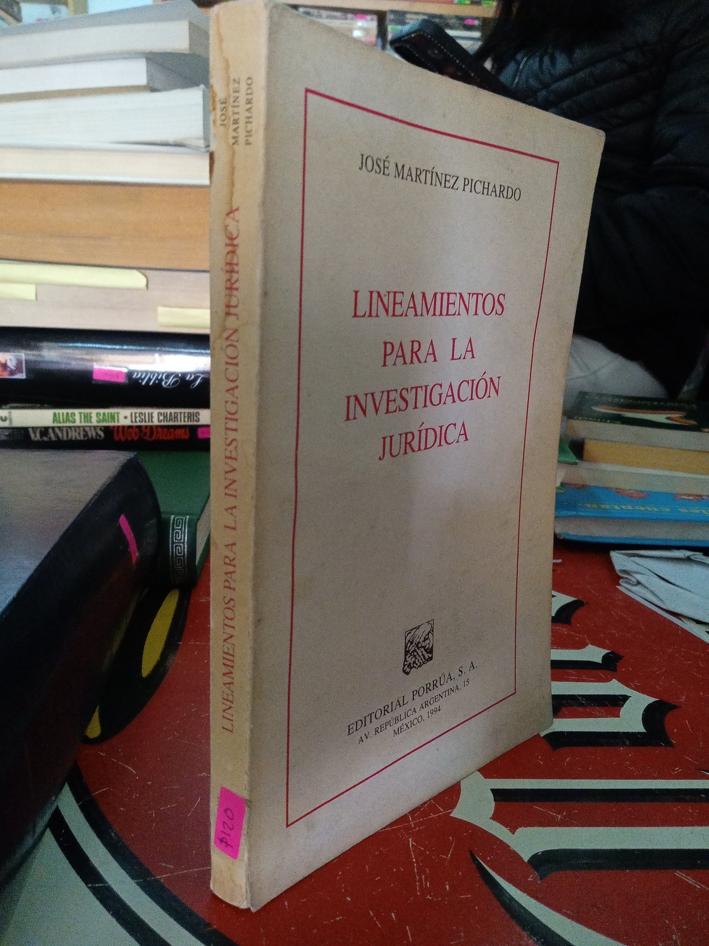 LINEAMIENTOS PARA LA INVESTIGACIÓN JURIDICA POR JOSE MARTINEZ PICHARDO USADO DERECHO LITERARIO 207