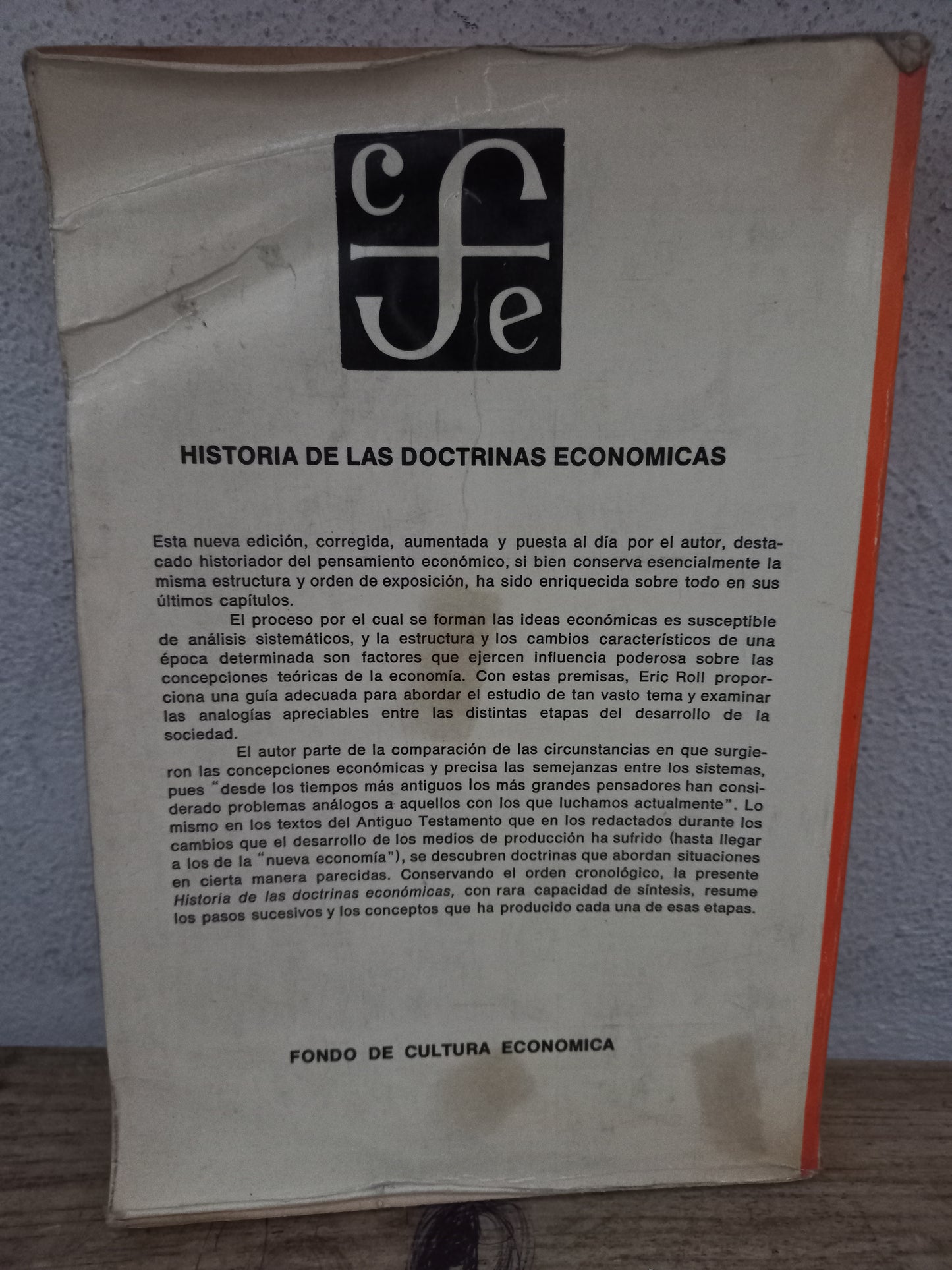 HISTORIA DE LAS DOCTRINAS ECONÓMICAS POR ERIC ROLL USADO HISTORIA LITERARIO 305