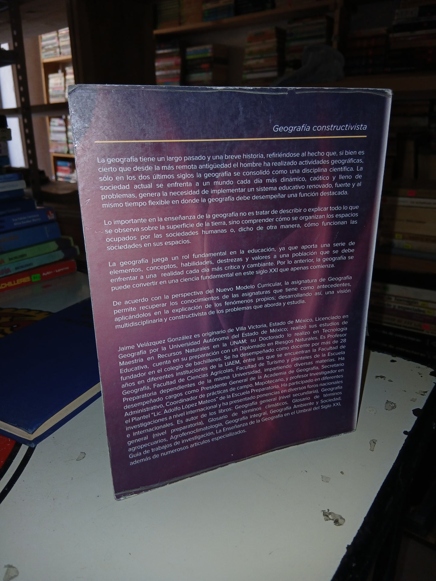 GEOGRAFÍA CONSTRUCTIVISTA POR JAIME VELÁZQUEZ GONZÁLEZ USADO GEOGRAFÍA LITERARIO 207