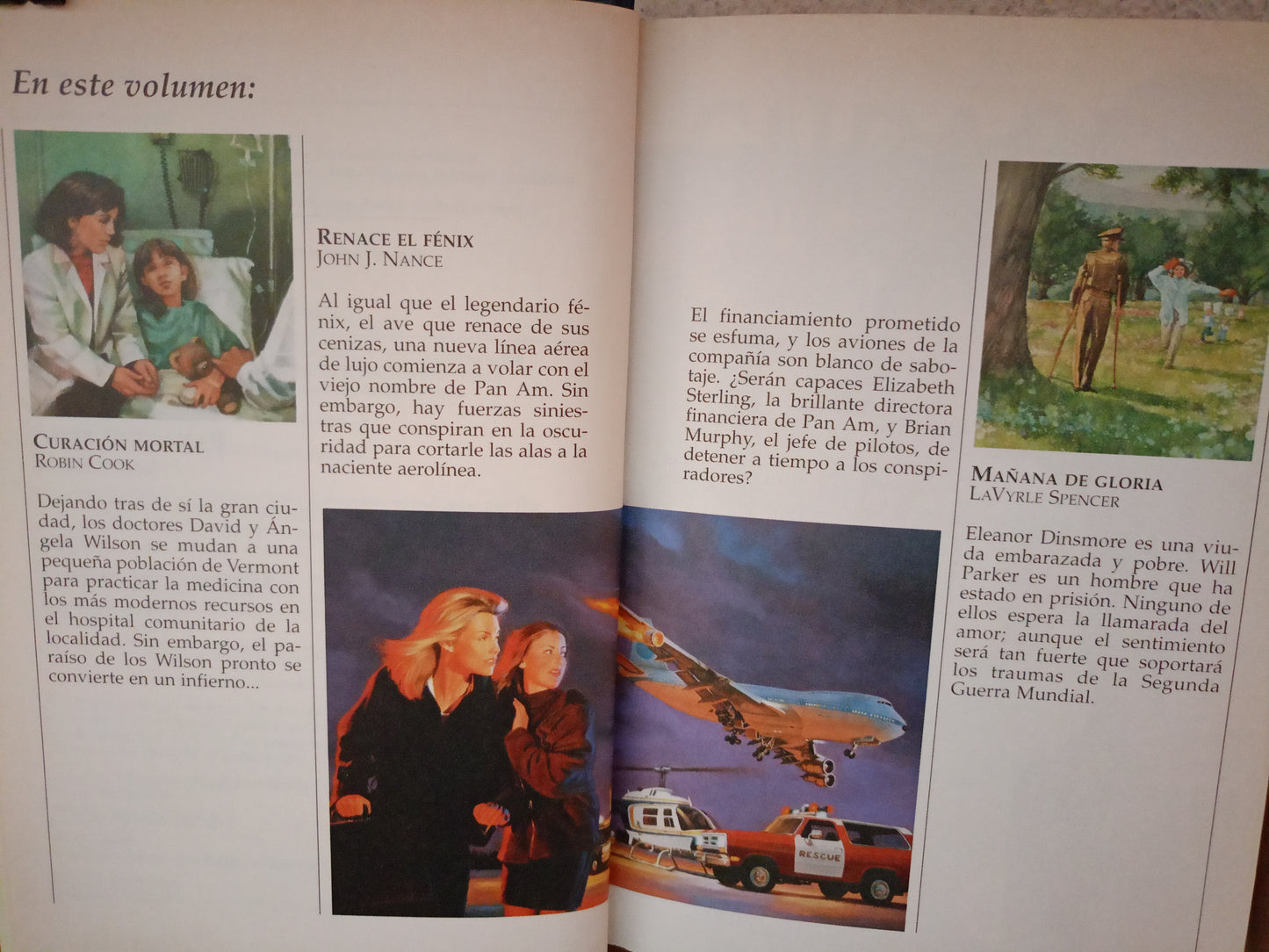 CURACIÓN MORTAL ROBIN COOK RENACE EL FÉNIX JOHN J. NANCE MAÑANA DE GLORIA LAVYRLE SPENCER USADO NOVELA LITERARIO 305