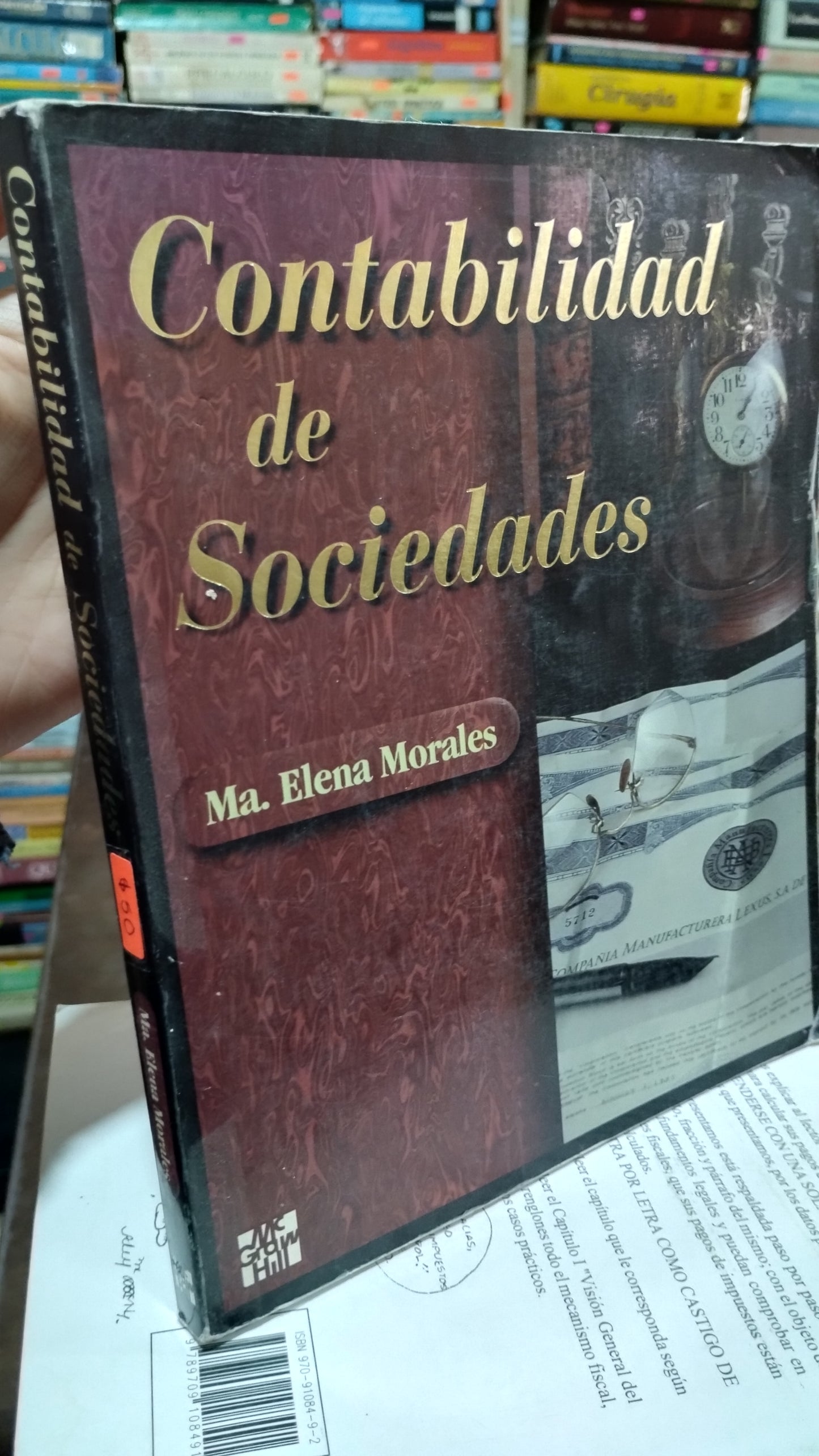 CONTABILIDAD DE SOCIEDADES POR MARIA ELENA MORALES LIBRO USADO ADMINISTRACION ALDAMA