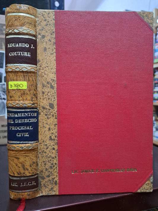 FUNDAMENTOS DEL DERECHO PROCESAL CIVIL EDUARDO J. COUTURE USADO DERECHO LITERARIO 305