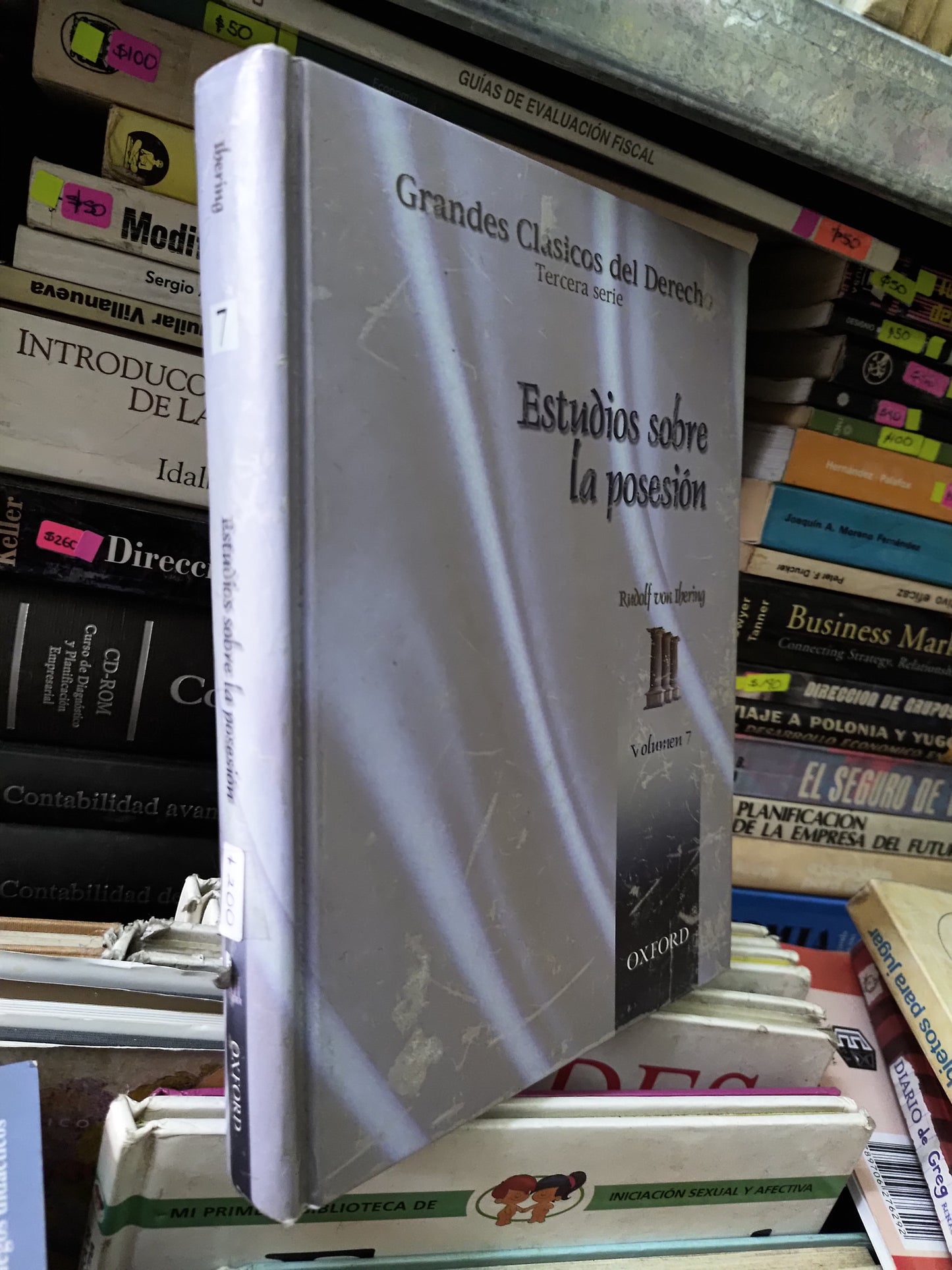 ESTUDIOS SOBRE LA POSESION TOMO 7 POR RUDOLFF VON IBERING USADO DERECHO JUAREZ 515
