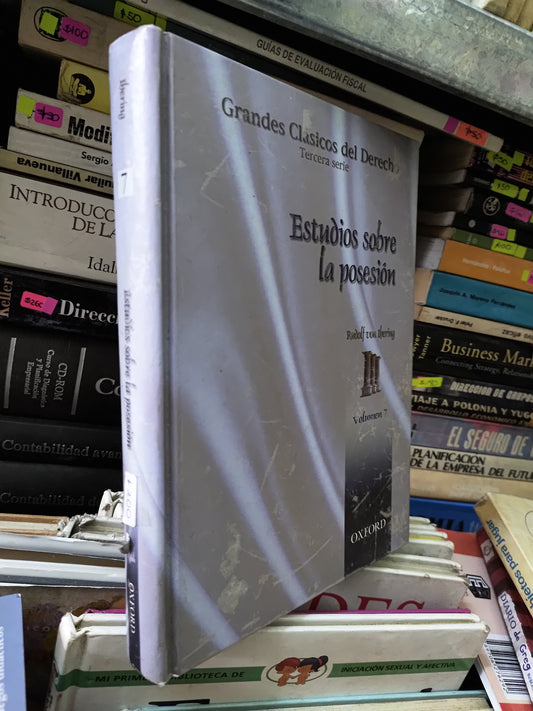 ESTUDIOS SOBRE LA POSESION TOMO 7 POR RUDOLFF VON IBERING USADO DERECHO JUAREZ 515
