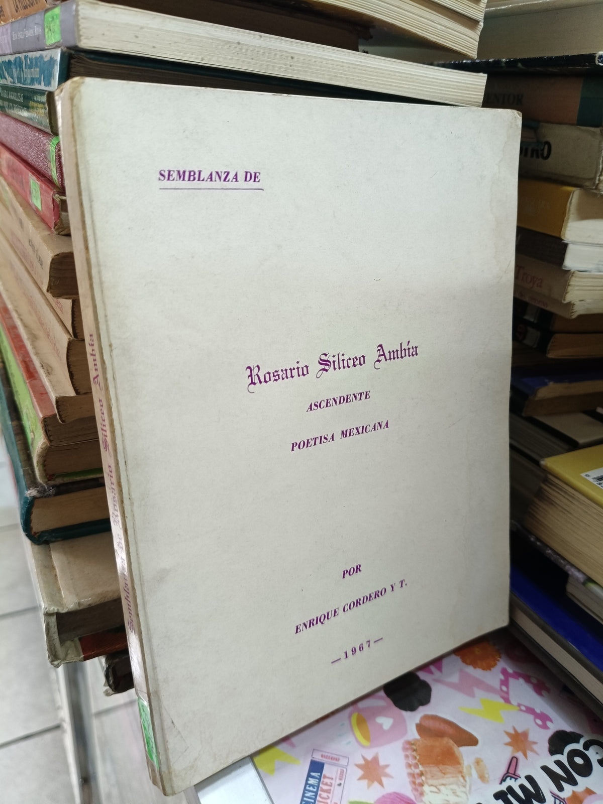 SEMBLANZA DE ROSARIO SILICEI AMBIA USADO POESIA JUAREZ 507
