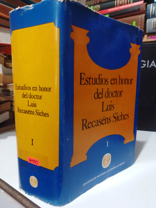 ESTUDIOS EN HONOR DEL DOCTOR LUIS RECASENS SICHES 1 USADO FILOSOFIA JUAREZ
