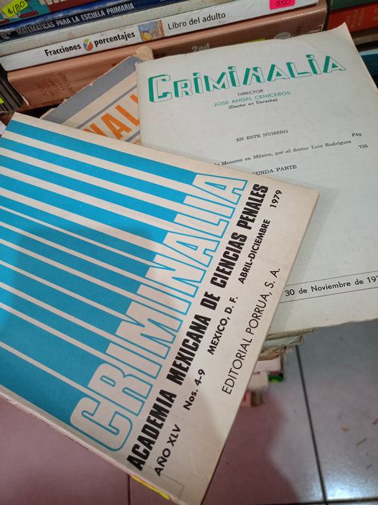 REVISTAS DE CRIMINALIA USADO DERECHO LITERARIO 305