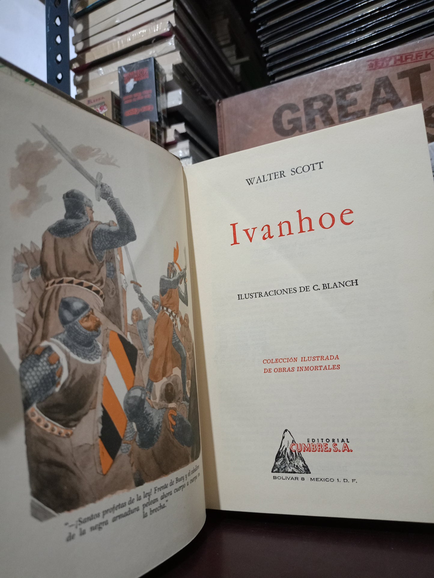 IVANHOE WALTER SCOTT USADO NOVELA LITERARIO 305