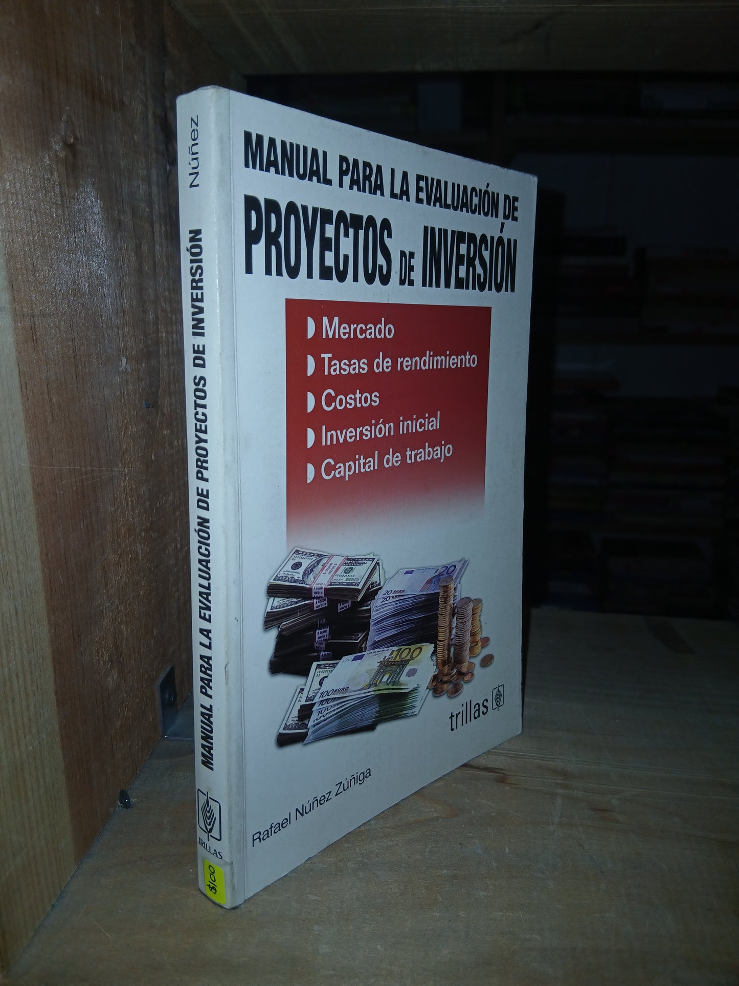 MANUAL PARA LA EVALUACIÓN DE PROYECTOS  DE INVERSIÓN POR RAFAEL NUÑEZ ZÚÑIGA USADO ADMINISTRACIÓN LITERARIO 207