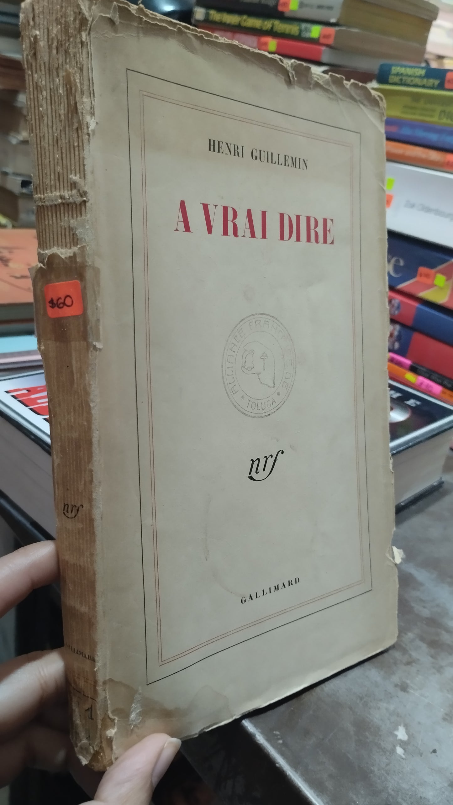 AVRAI DIRE POR HENRI GUILLEMIN LIBRO USADO IDIOMAS ALDAMA