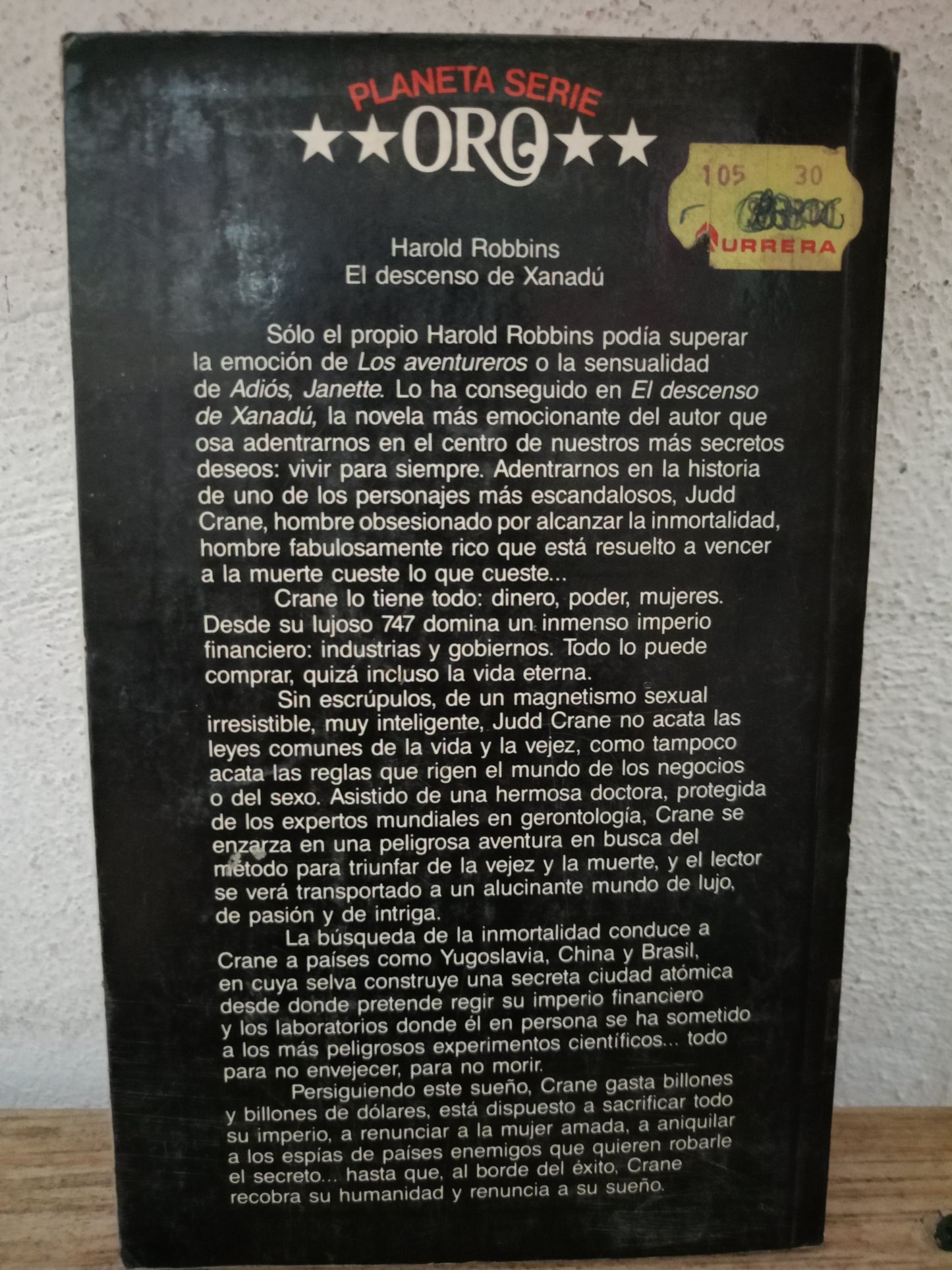 EL DESCENSO DE XANADÚ POR HAROLD ROBINS USADO NOVELA LITERARIO 305