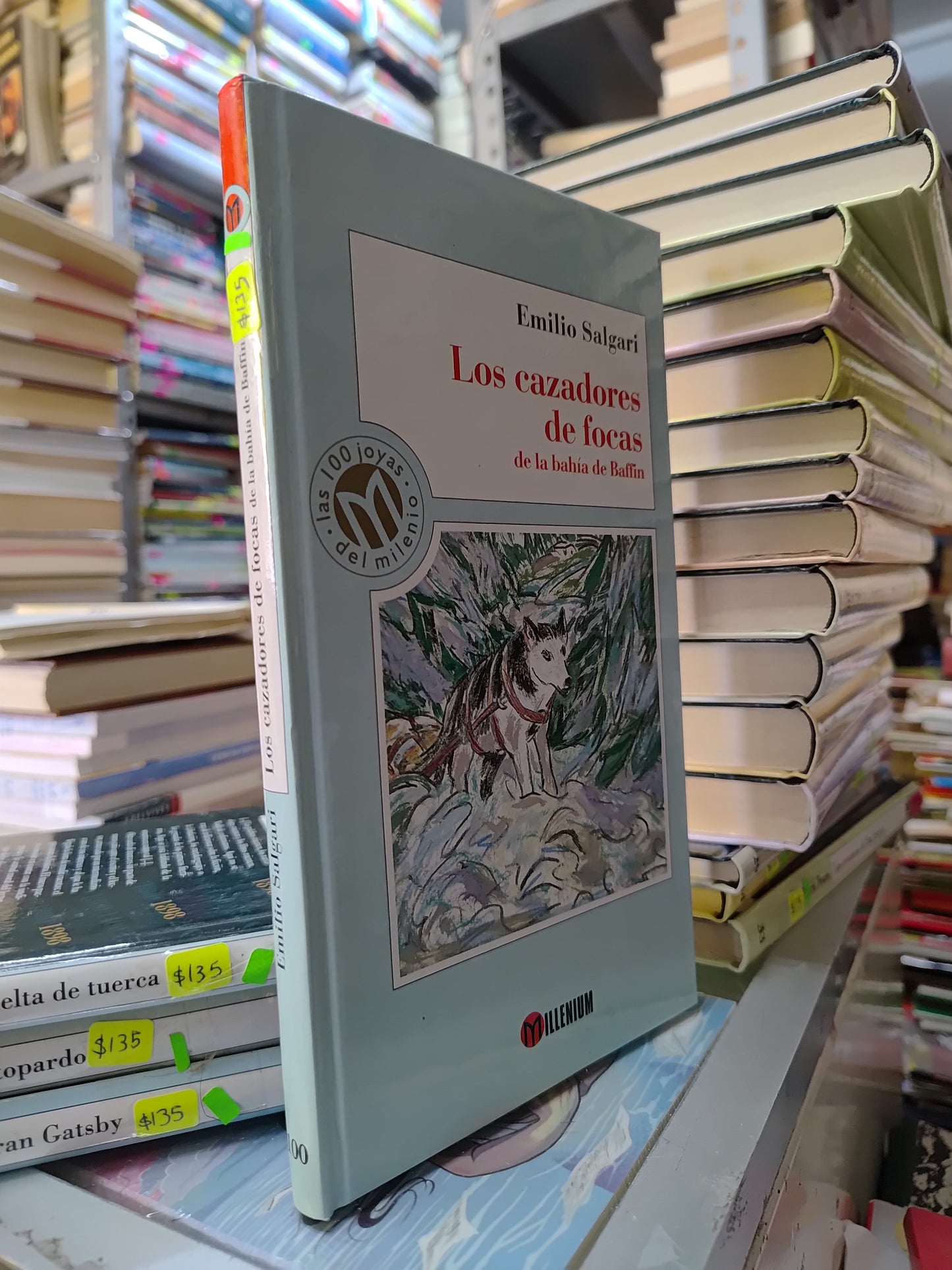 LOS CAZADORES DE FOCAS POR EMILIO SALGARI USADO NOVELAS JUAREZ 515