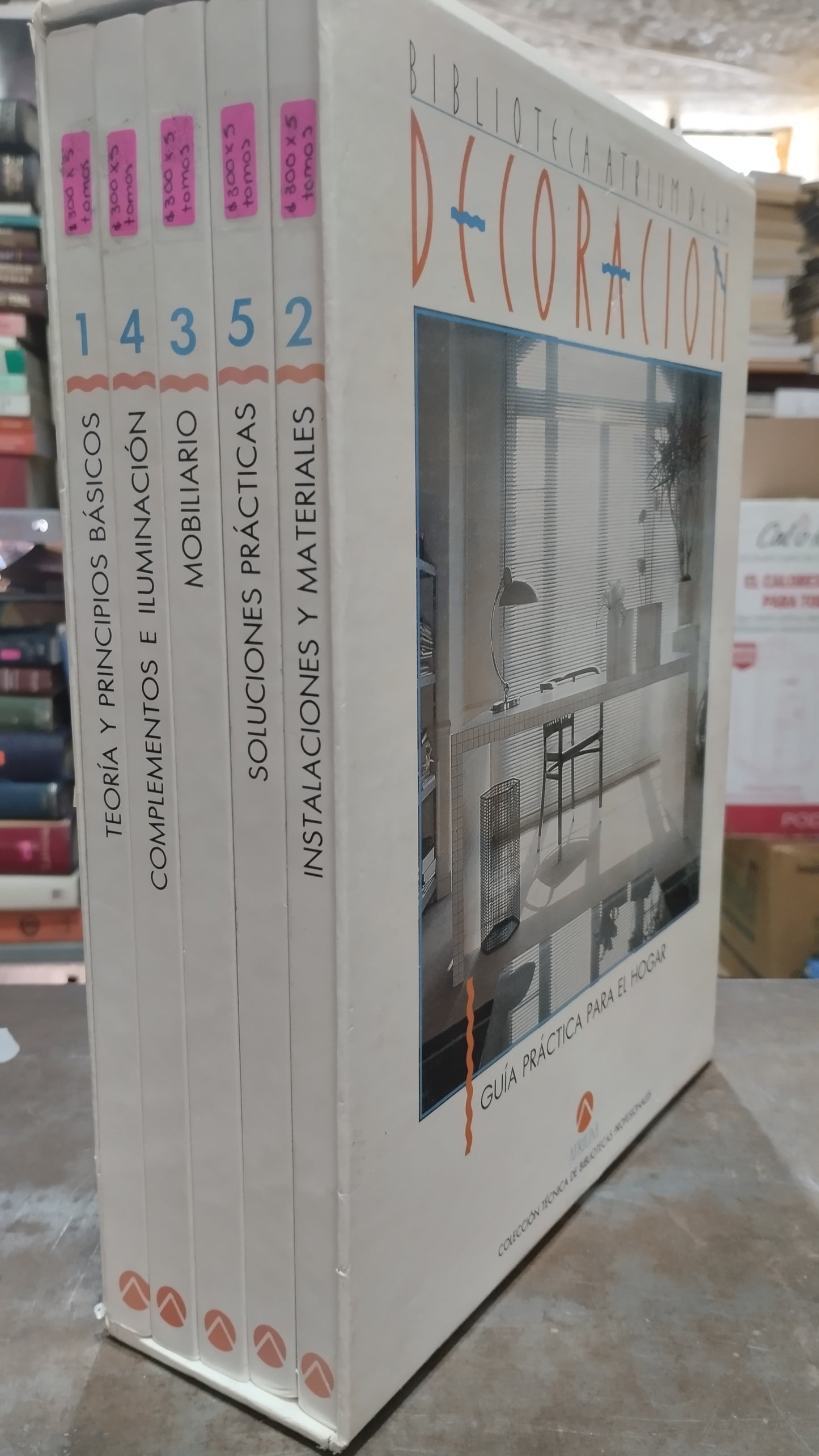 BIBLIOTECA ATRIUM DE LA DECORACION POR EDIFICIO ATRIUM 5 TOMOS LIBRO USADO OFICIOS ALDAMA