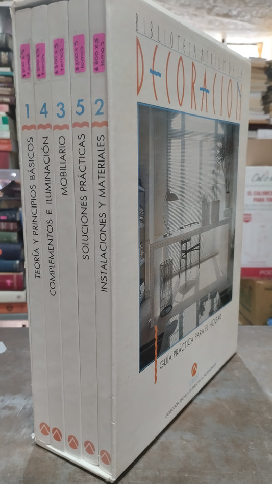 BIBLIOTECA ATRIUM DE LA DECORACION POR EDIFICIO ATRIUM 5 TOMOS LIBRO USADO OFICIOS ALDAMA