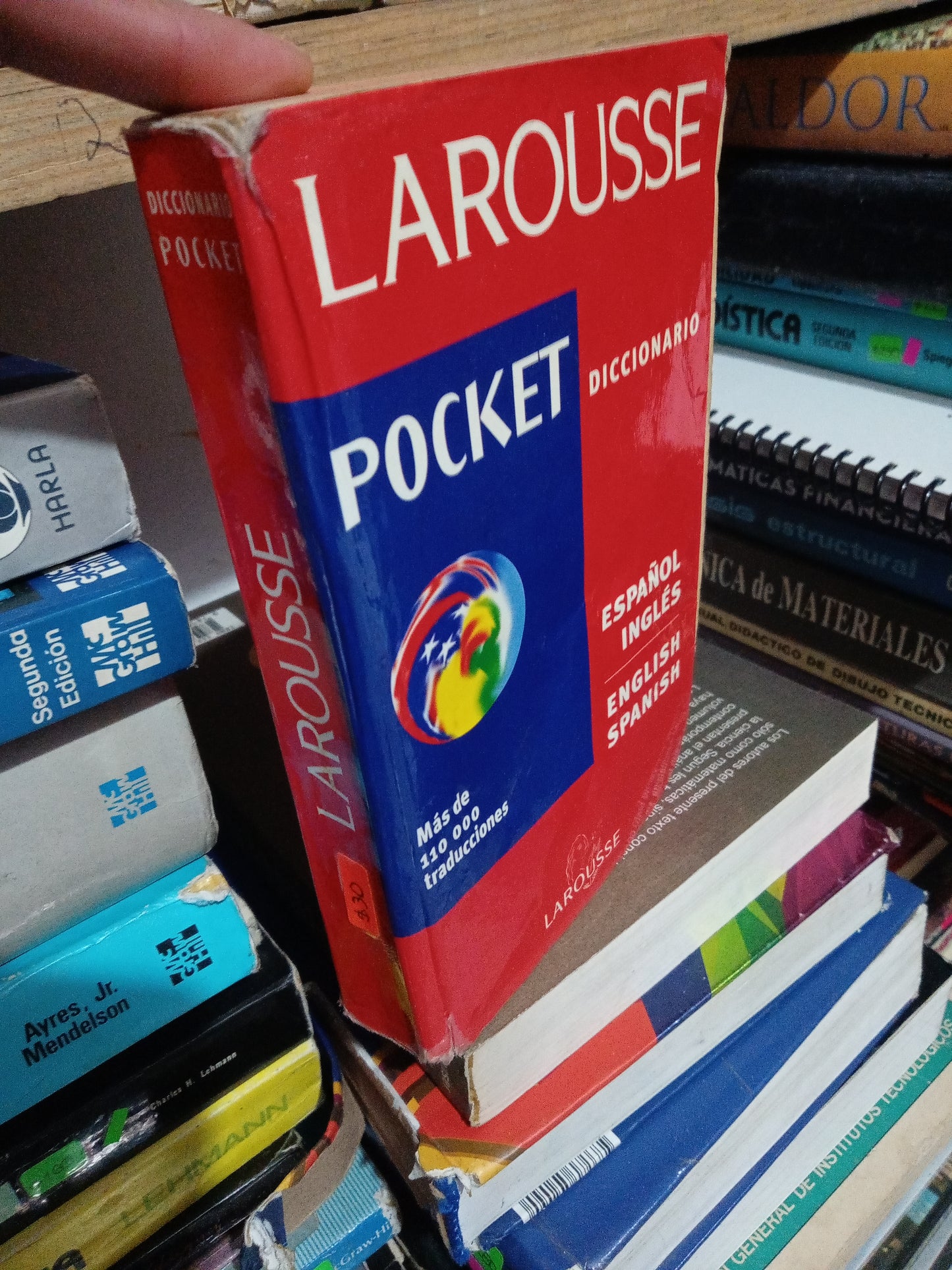 POCKET DICCIONARIO ESPAÑOL INGLES USADO EDUCACION JUAREZ