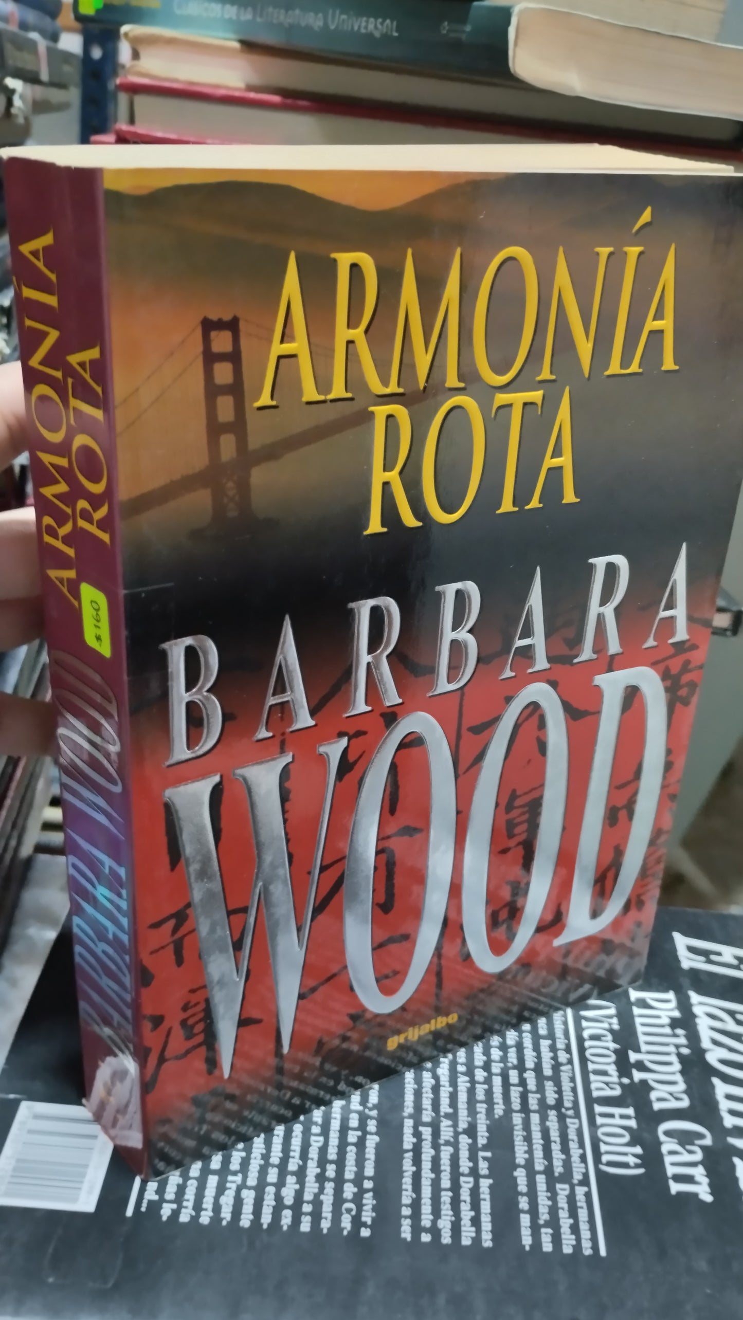 ARMONIA ROTA POR BARBARA WOOD LIBRO USADO NOVELAS ALDAMA