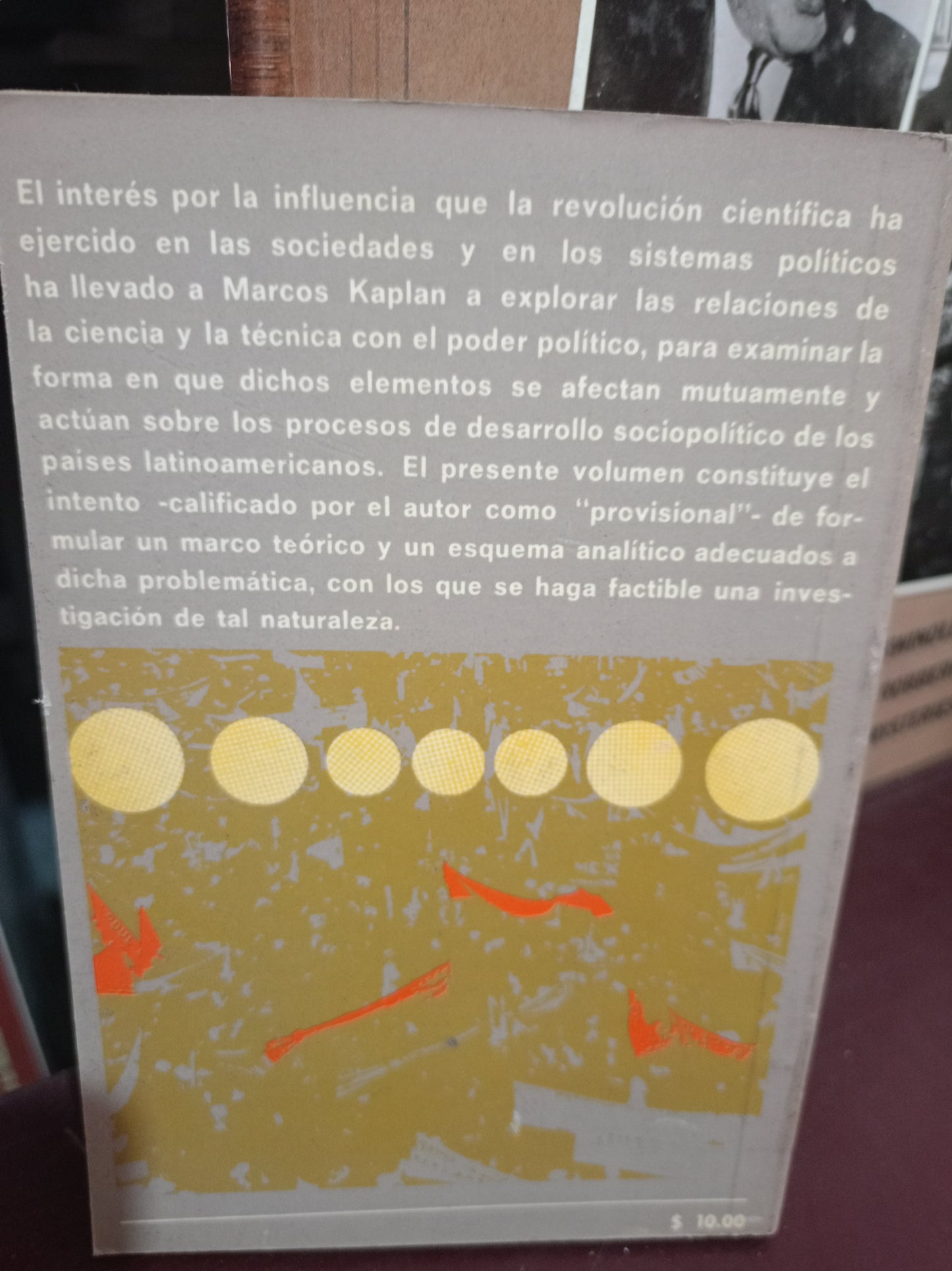 LA CIENCIA EN LA SOCIEDAD Y EN LA POLITICA MARCOS KAPLAN USADO CIENCIA LITERARIO 305