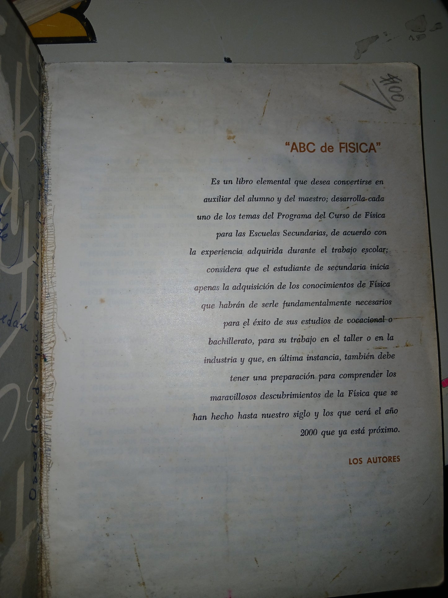 ABC DE FÍSICA PARA LAS ESCUELAS DE SEGUNDA ENSEÑANZA POR ALONSO ROCHA LEÓN Y ÁLVARO RINCÓN ARCE USADO FÍSICA LITERARIO 207