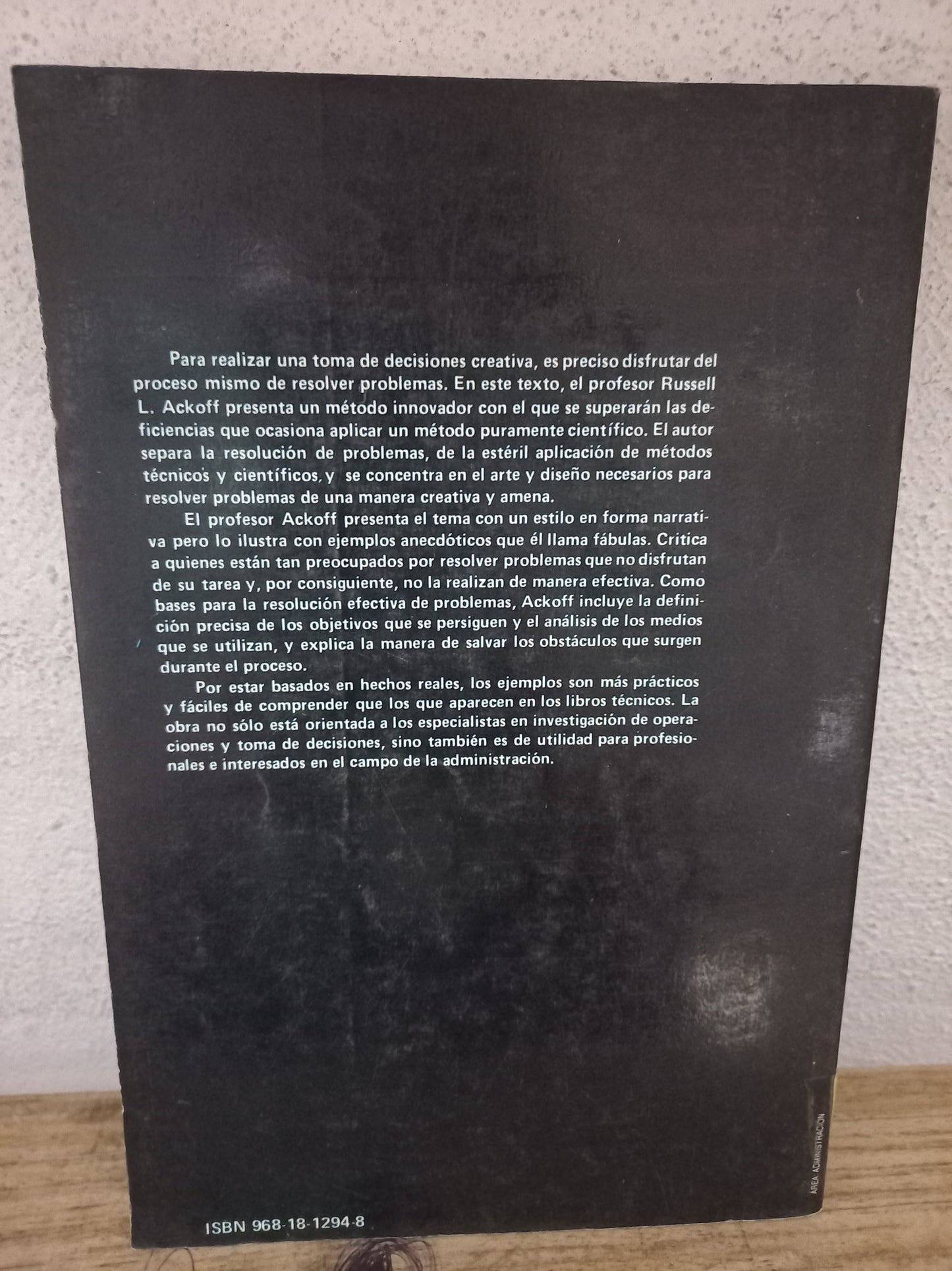 EL ARTE DE RESOLVER PROBLEMAS LAS FÁBULAS DE ACKOFF POR RUSSELL L. ACKOFF USADO HISTORIA LITERARIO 305
