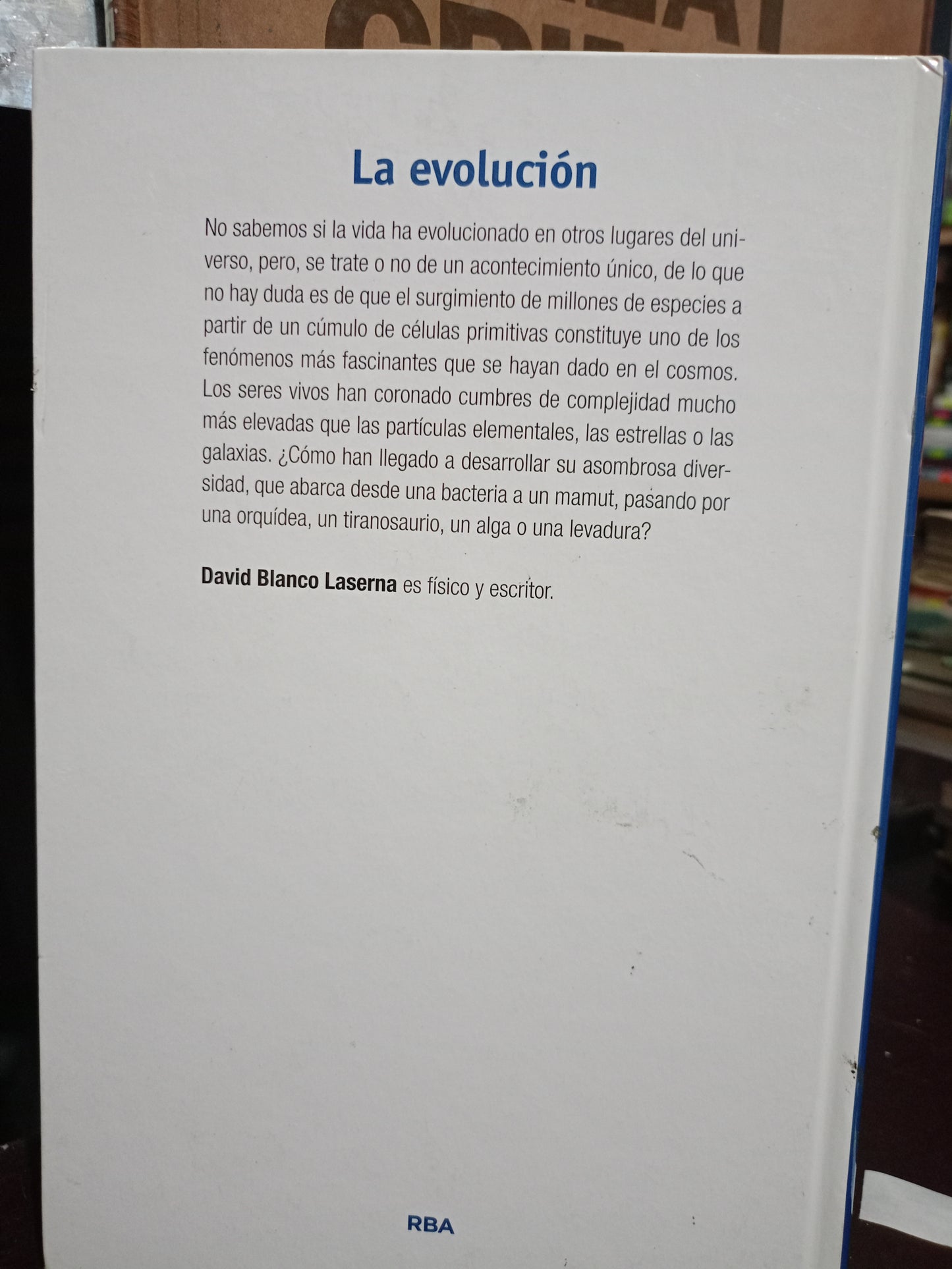 LA EVOLUCION EL FENÓMENO MÁS COMPLEJO DEL UNIVERSO USADO CIENCIA LITERARIA 305