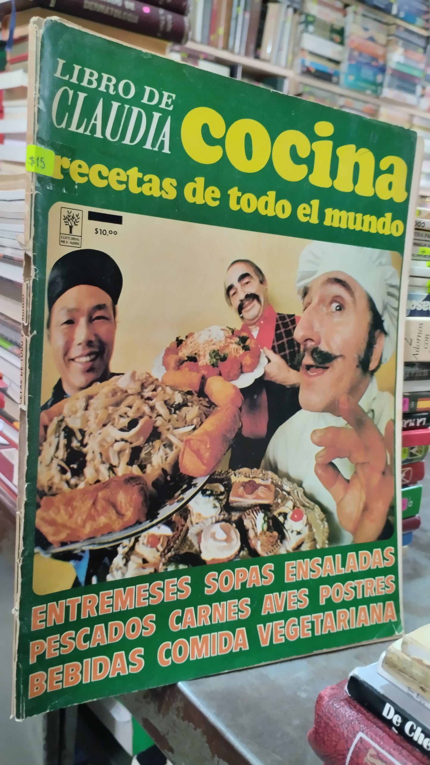 LIBRO DE CLAUDIA COCINA RECETAS DE TODO EL MUNDO LIBRO USADO COCINA ALDAMA