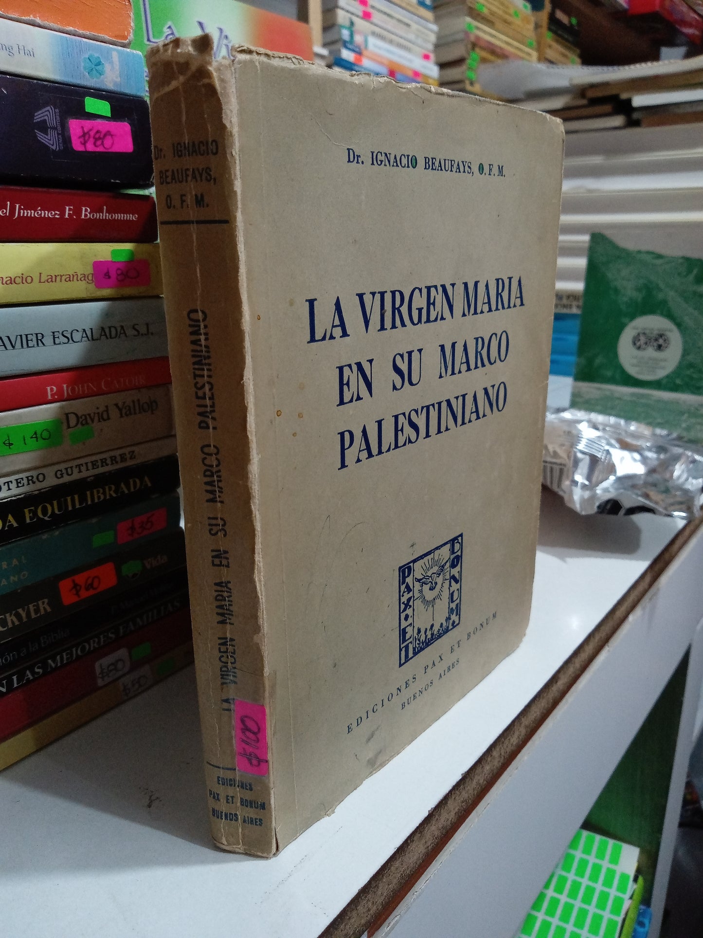 LA VIRGEN MARIA EN SU MARCO PALESTINIANO POR DR IGNACIO BEAUFAYS USADO RELIGION JUAREZ