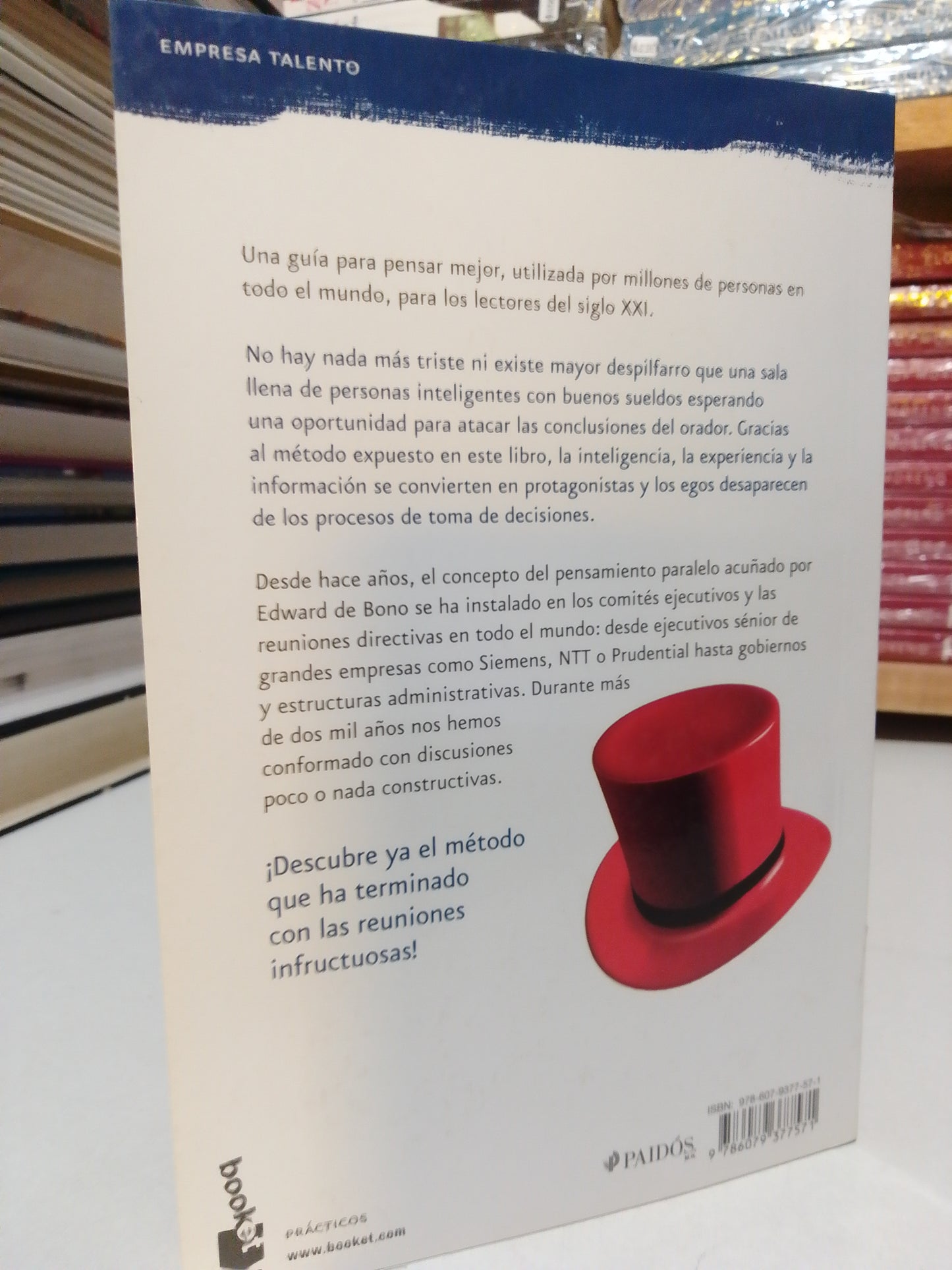 SEIS SOMBREROS PARA PENSAR POR EDWARD DE BONO USADO SUPERACIÓN PERSONAL JUÁREZ