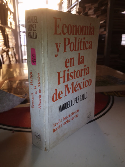 ECONOMÍA Y POLÍTICA EN LA HISTORIA DE MÉXICO 1 POR MANUEL LÓPEZ GALLO USADO POLÍTICA LITERARIO 207