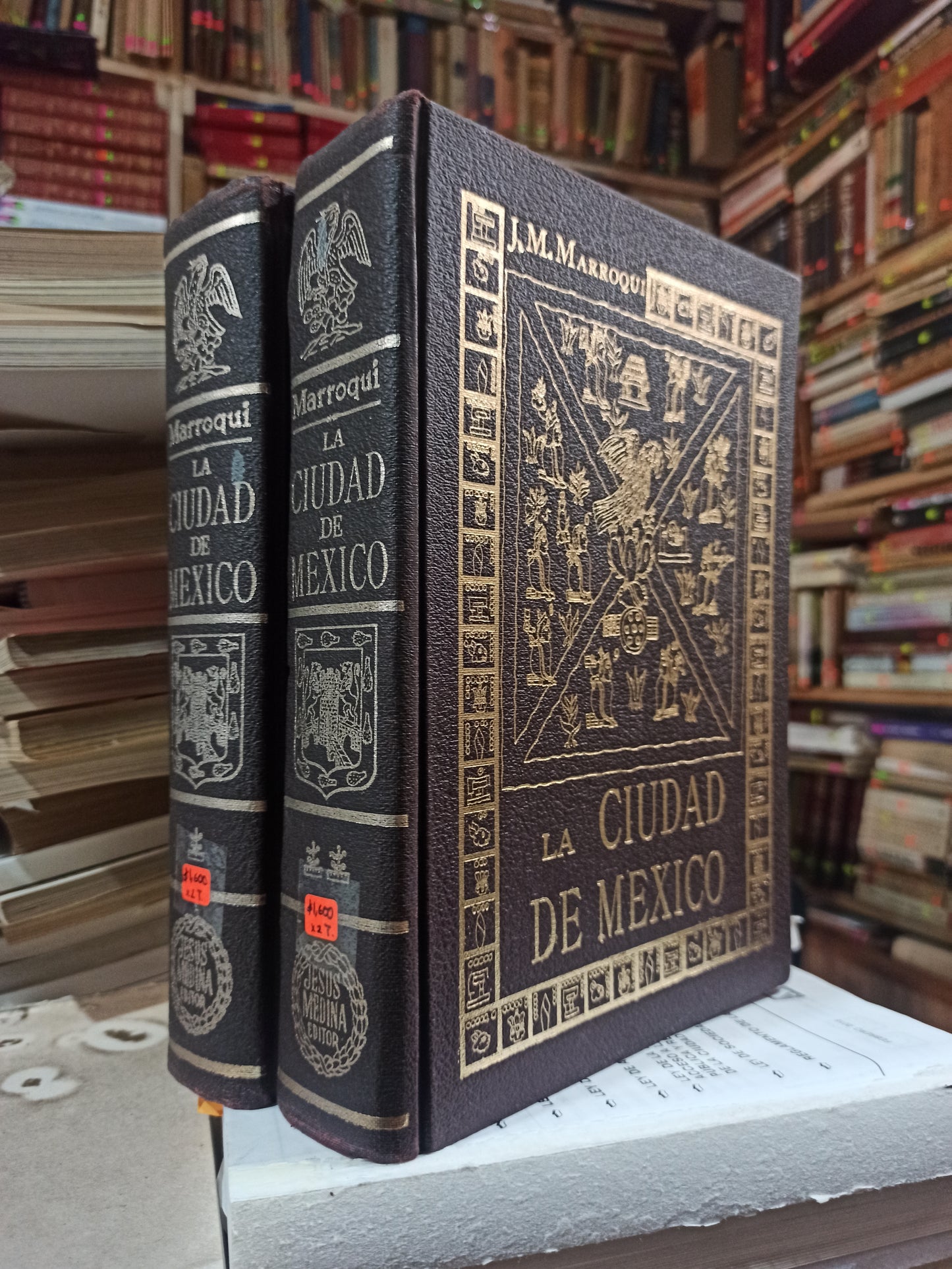 LA CIUDAD DE MEXICO POR JOSE MARIA MARROQUI USADO ANTIGUOS ALDAMA 2 TOMOS POR $1600