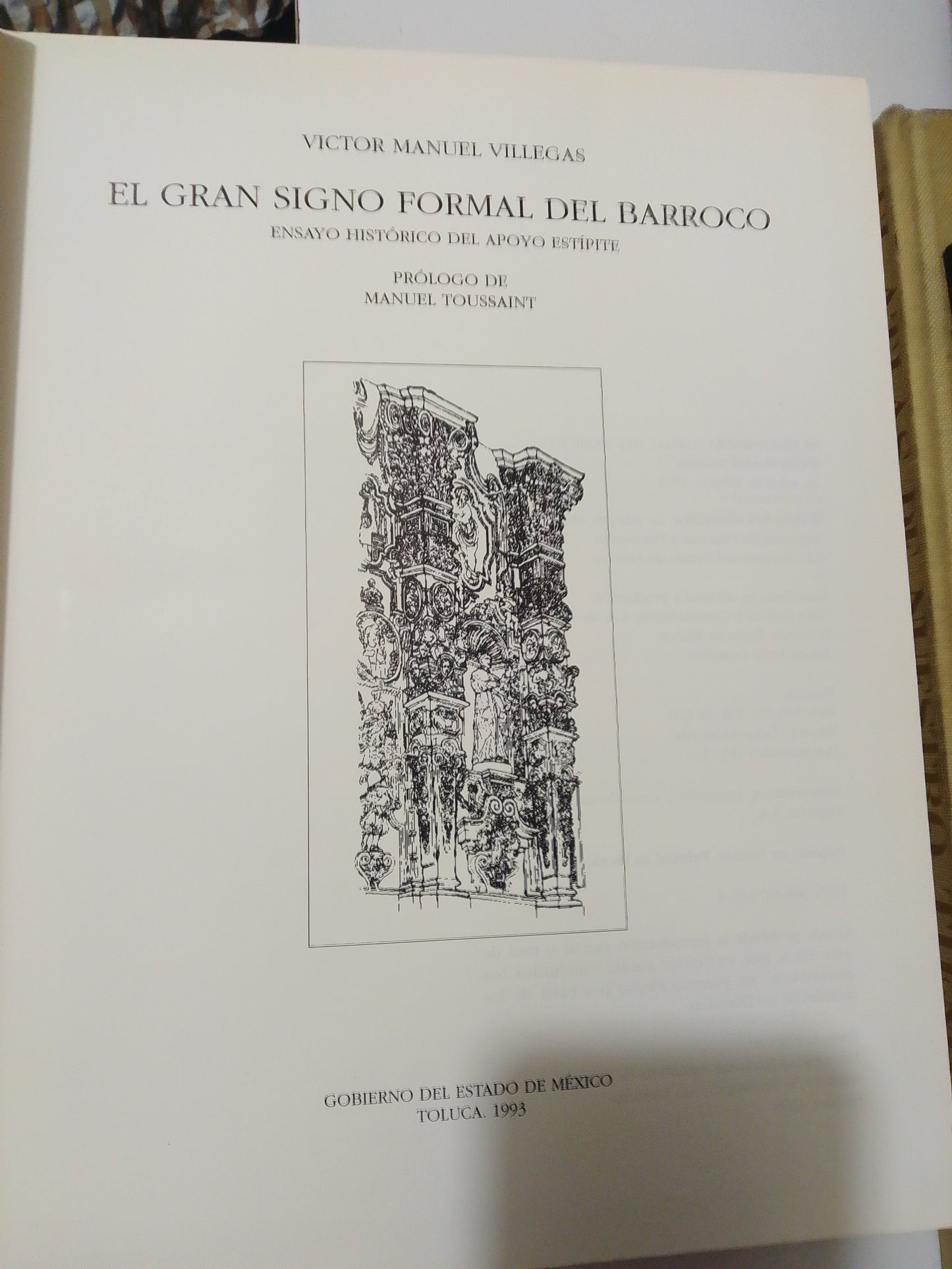 EL GRAN SIGNO FORMAL DEL BARROCO POR VICTOR MANUEL VILLEGAS USADO ARTE JUAREZ