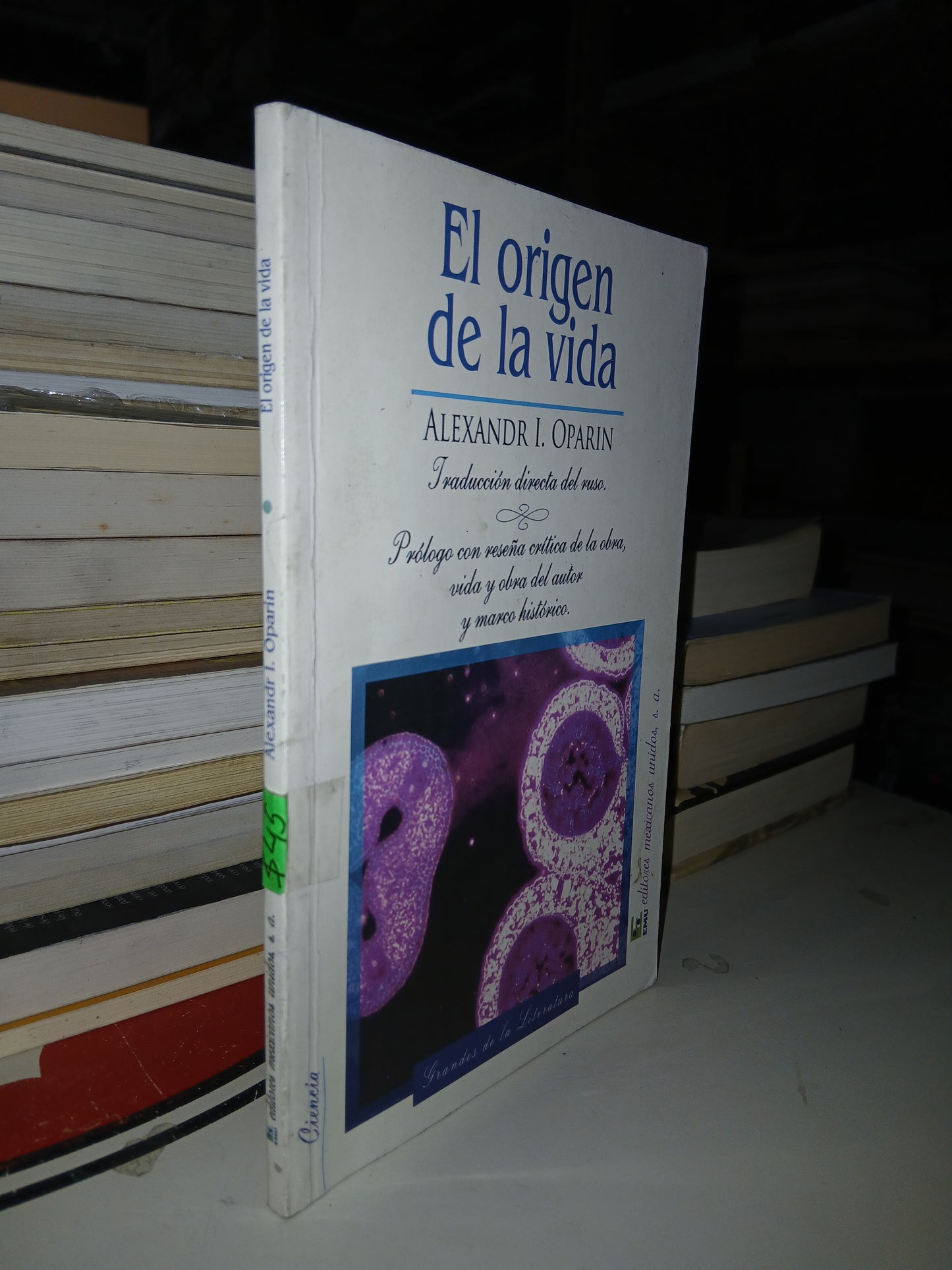 EL ORIGEN DE LA VIDA POR ALEXANDR I. OPARIN USADO CIENCIA LITERARIO 207