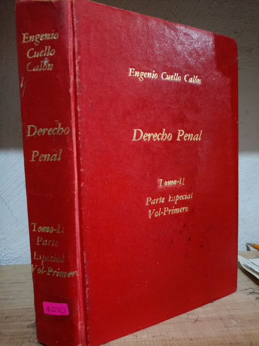 DERECHO PENAL POR EUGENIO CUELLO CALON USADO DERECHO JUAREZ 515