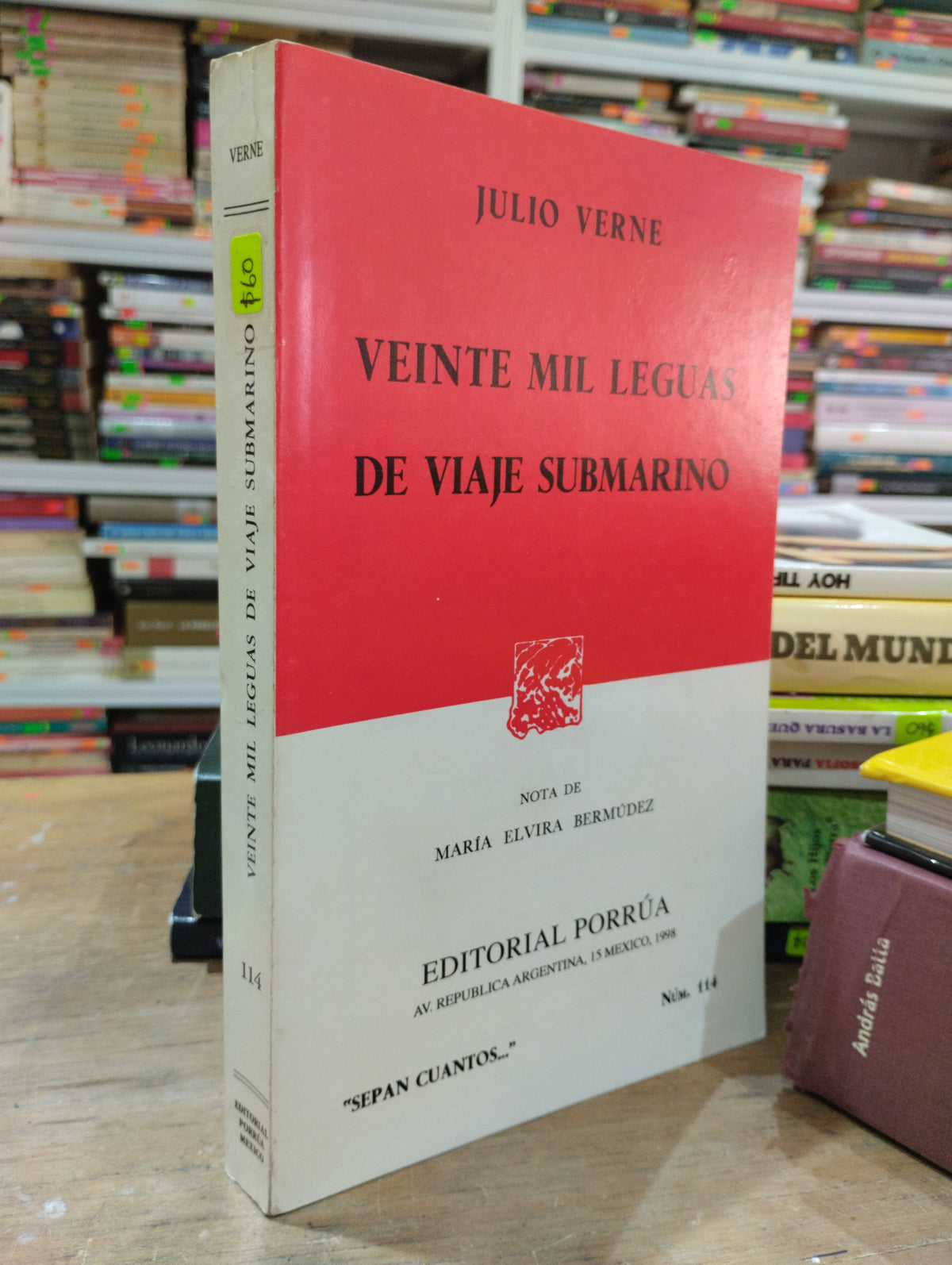 VEINTE MIL LEGUAS DE VIAJE SUBMARINO POR JULIO VERNE USADO NOVELAS JUAREZ 515